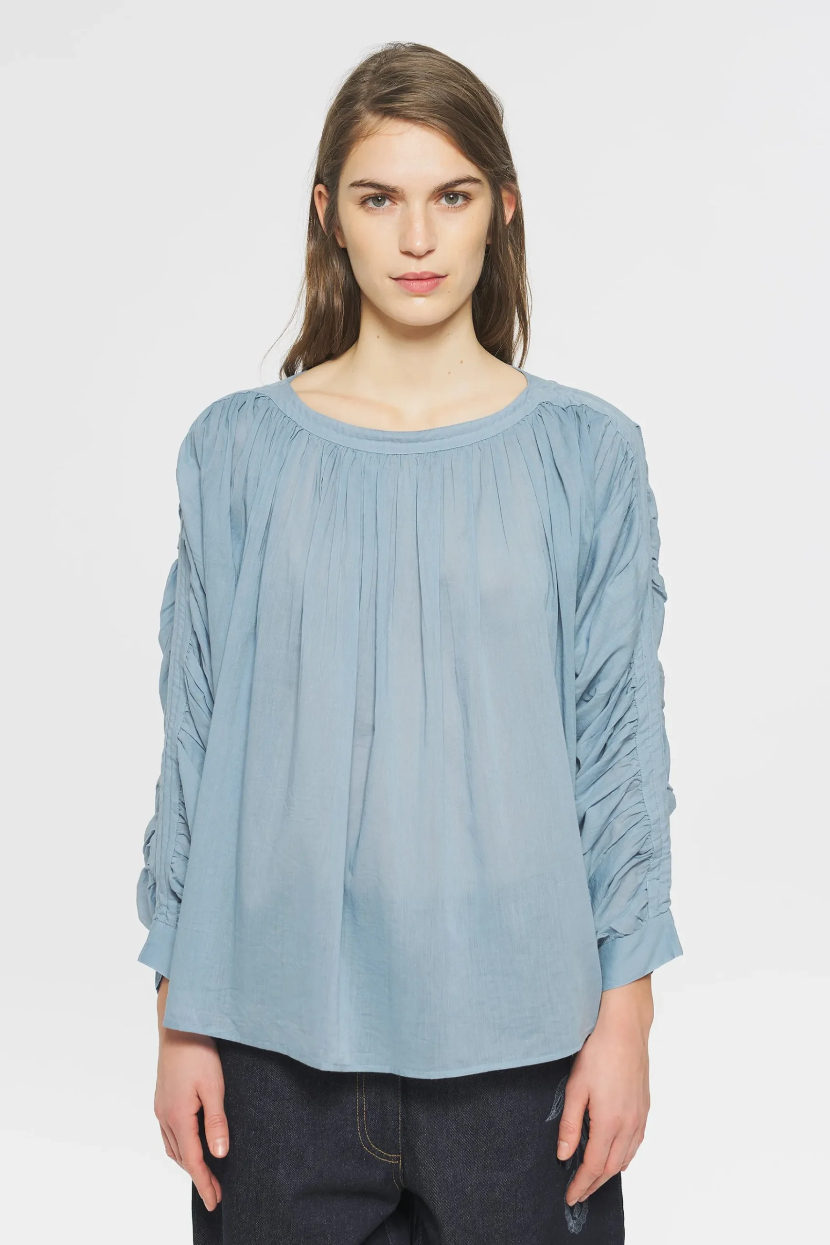 ANTIK BATIK Angelie Blouse Blue Fashion