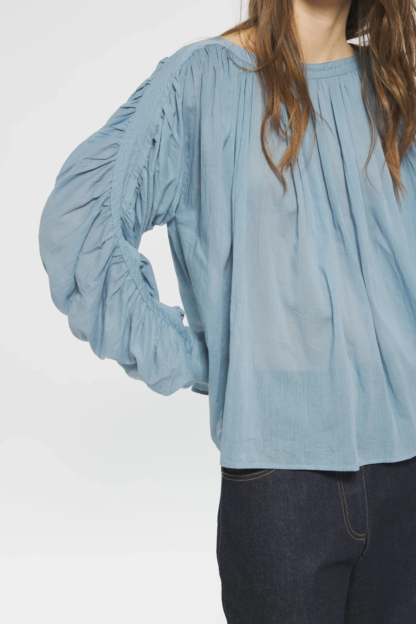 ANTIK BATIK Angelie Blouse Blue Fashion