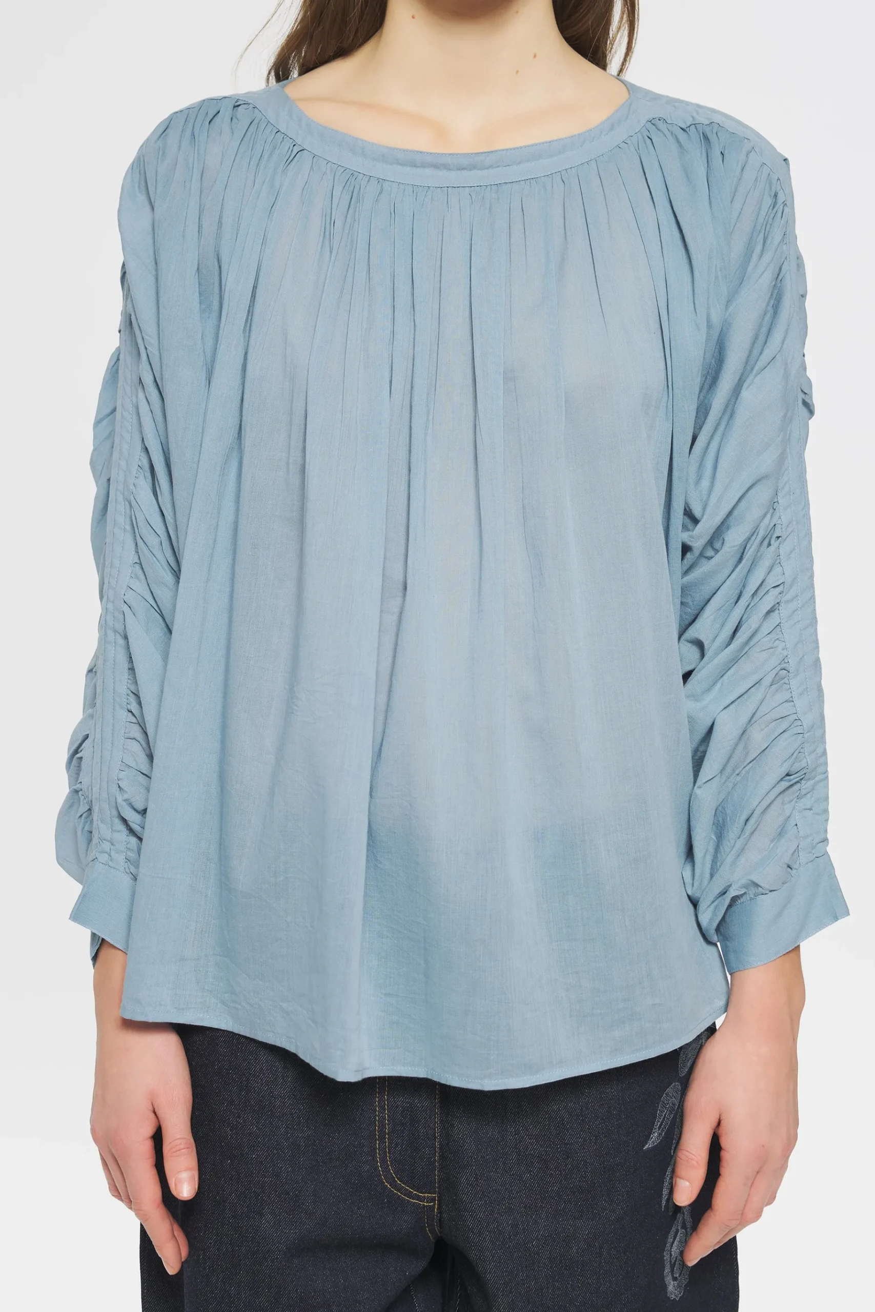 ANTIK BATIK Angelie Blouse Blue Fashion