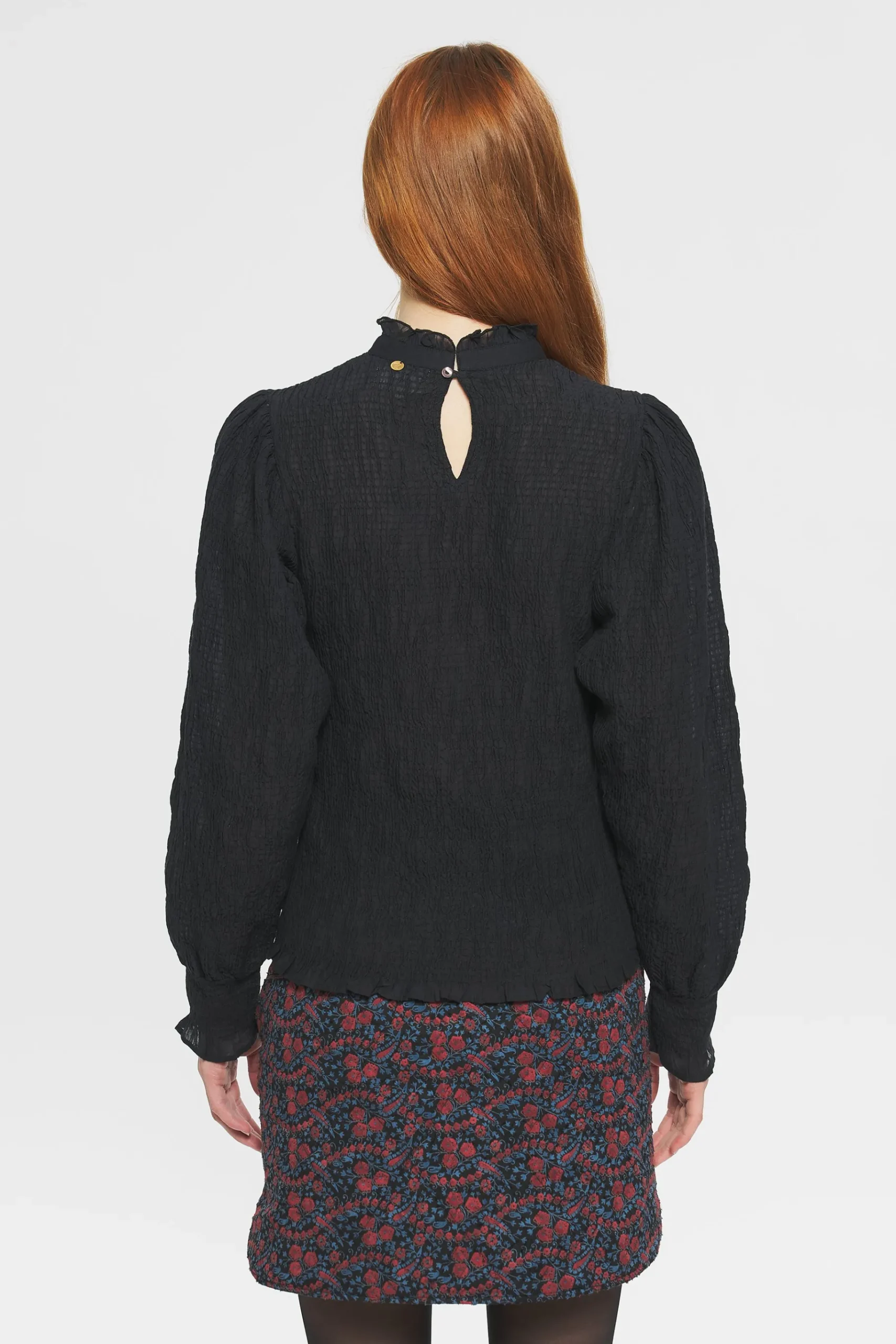 ANTIK BATIK Angelie Smocked blouse Black Discount