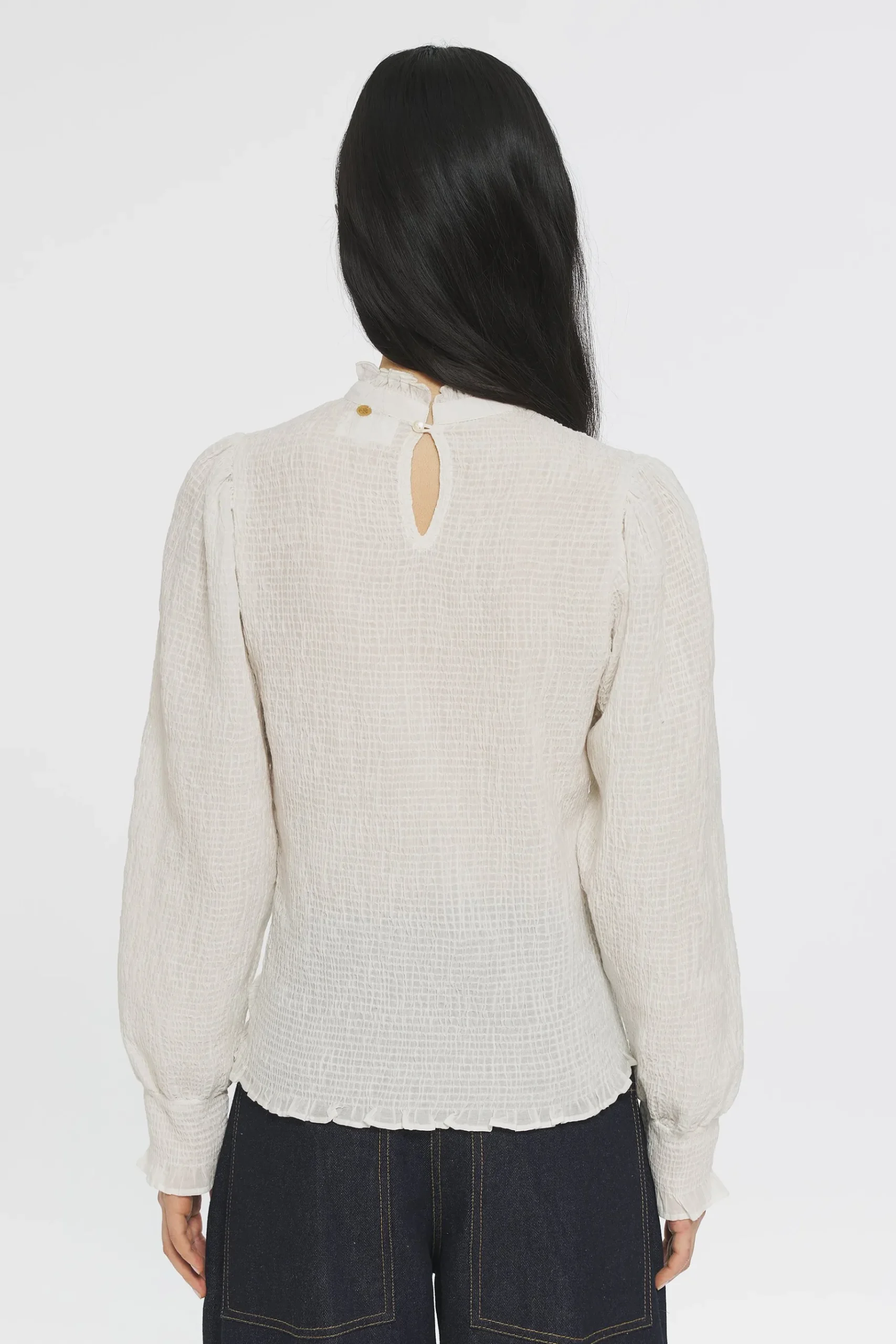 ANTIK BATIK Angelie Smocked blouse Cream Hot