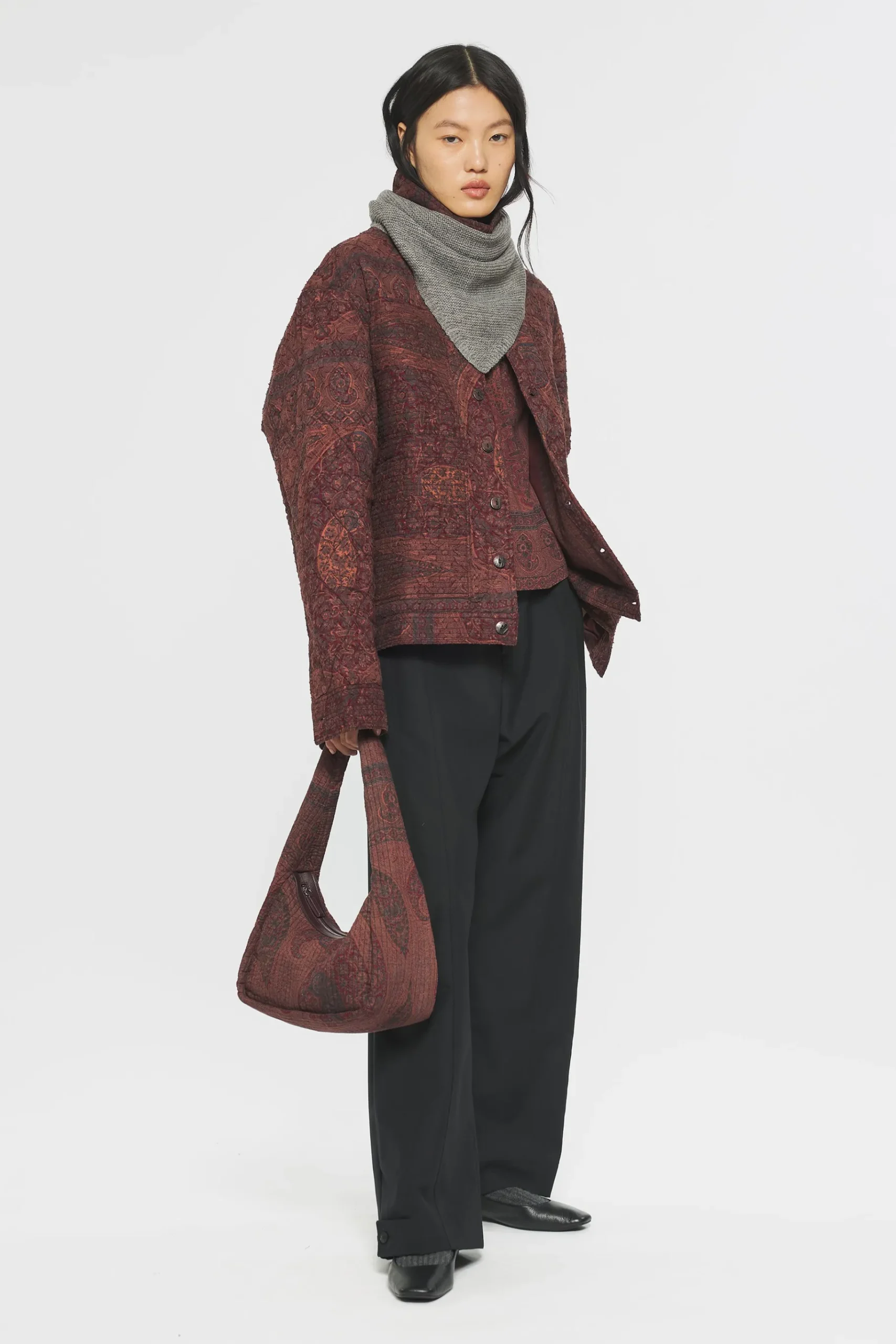ANTIK BATIK Bag Taja Burgundy Hot