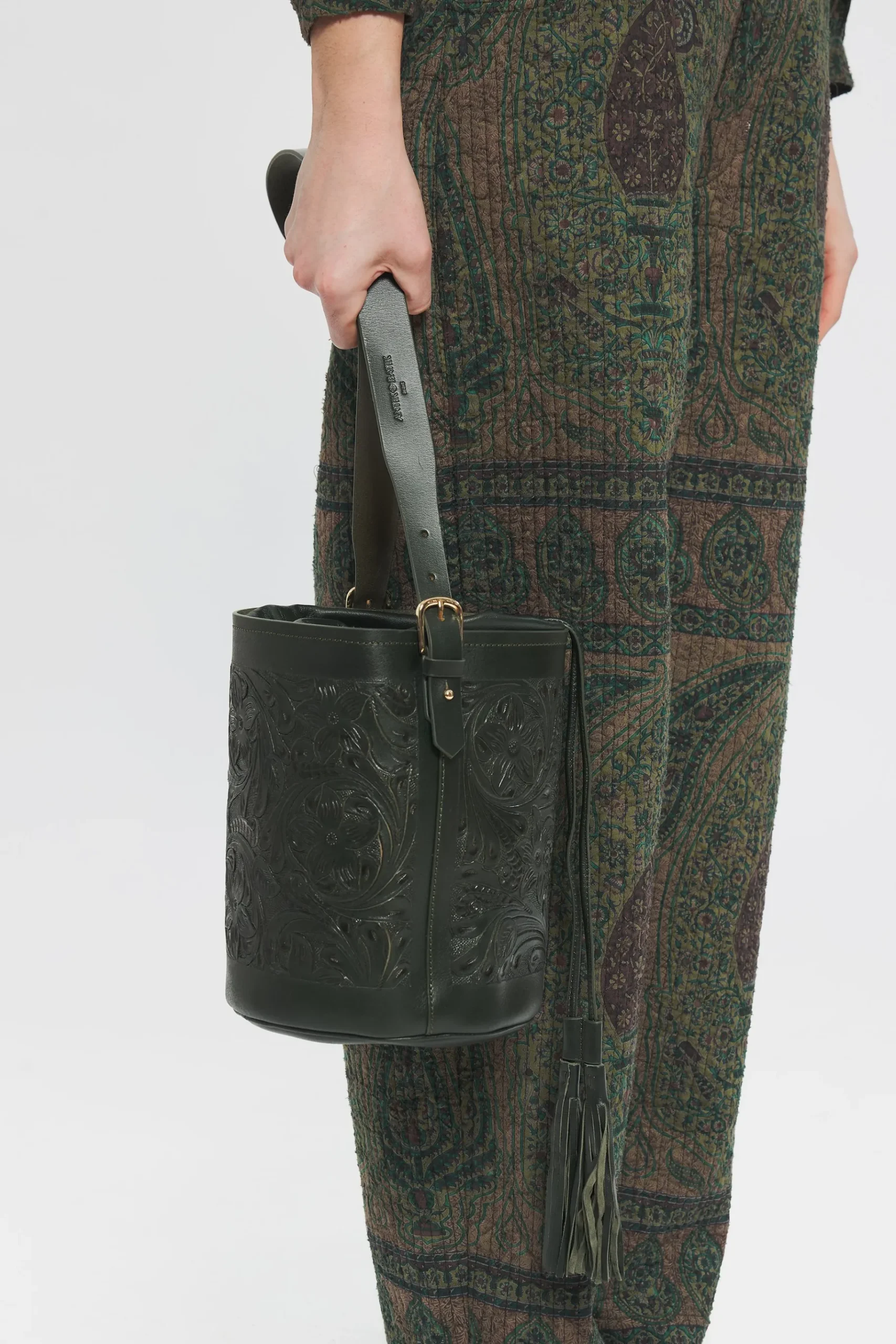 ANTIK BATIK Bucket bag Saigon Dark Green Shop
