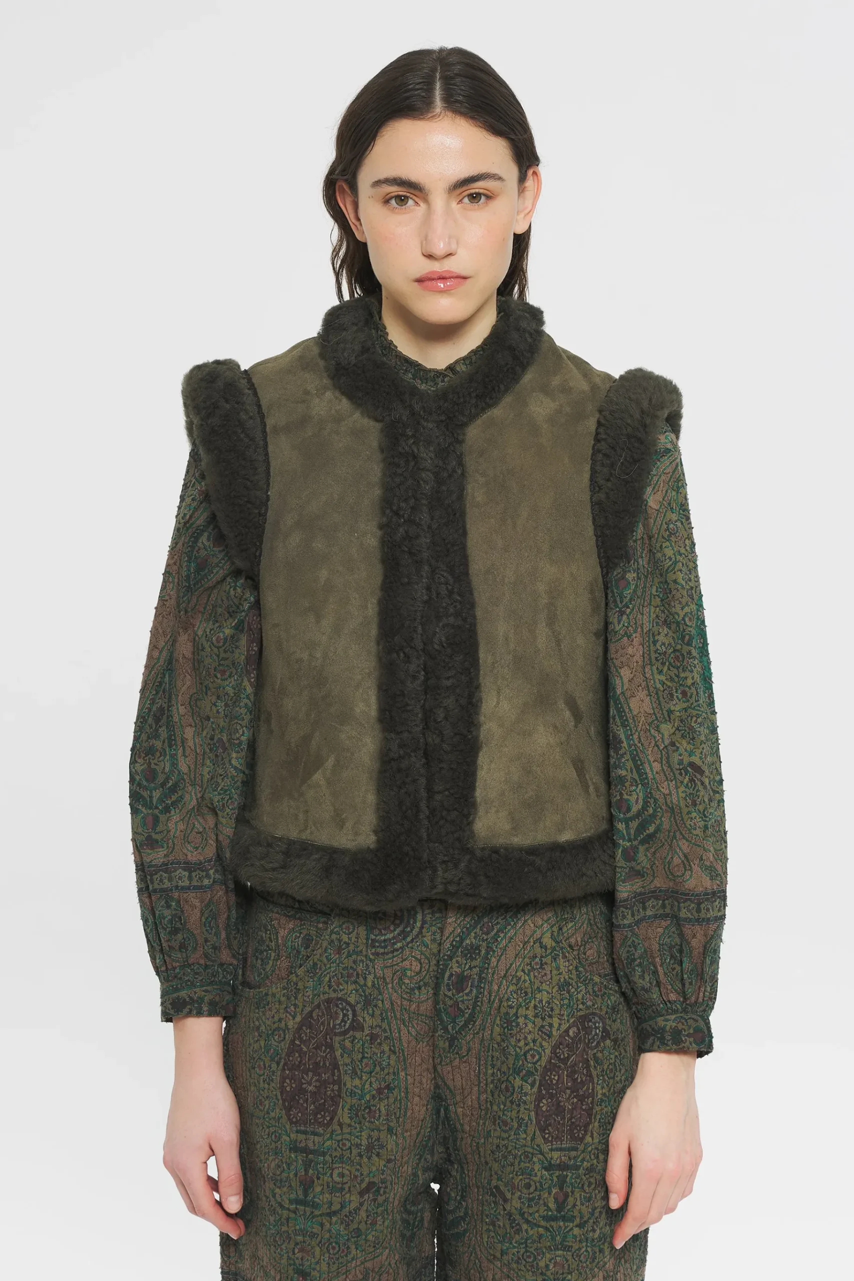 ANTIK BATIK Demis Gilet Green Shop