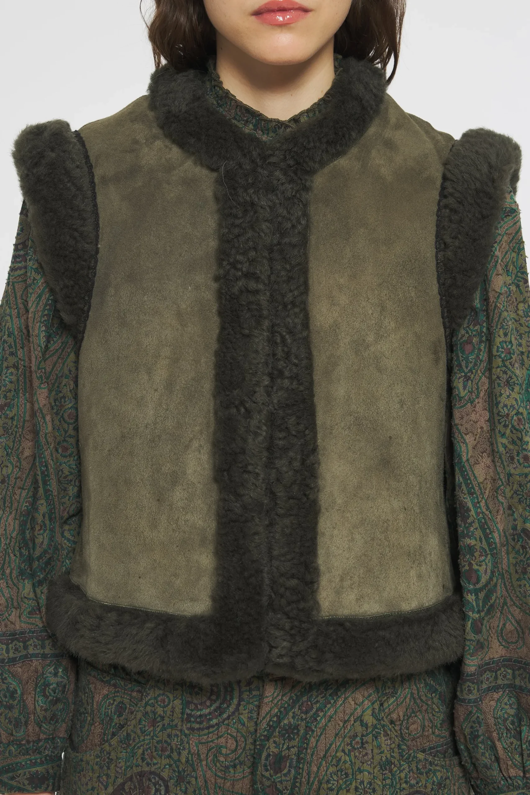 ANTIK BATIK Demis Gilet Green Shop