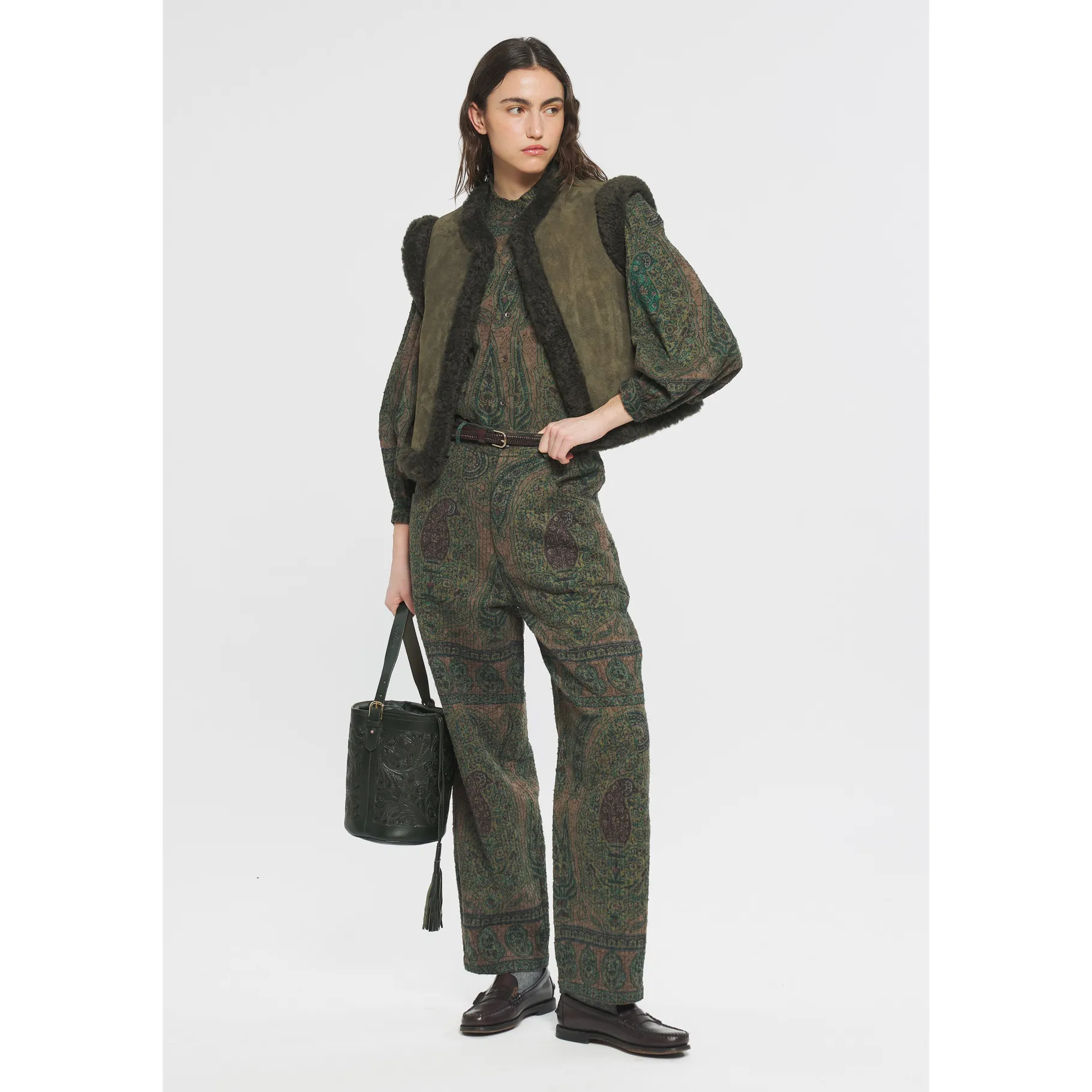 ANTIK BATIK Demis Gilet Green Shop