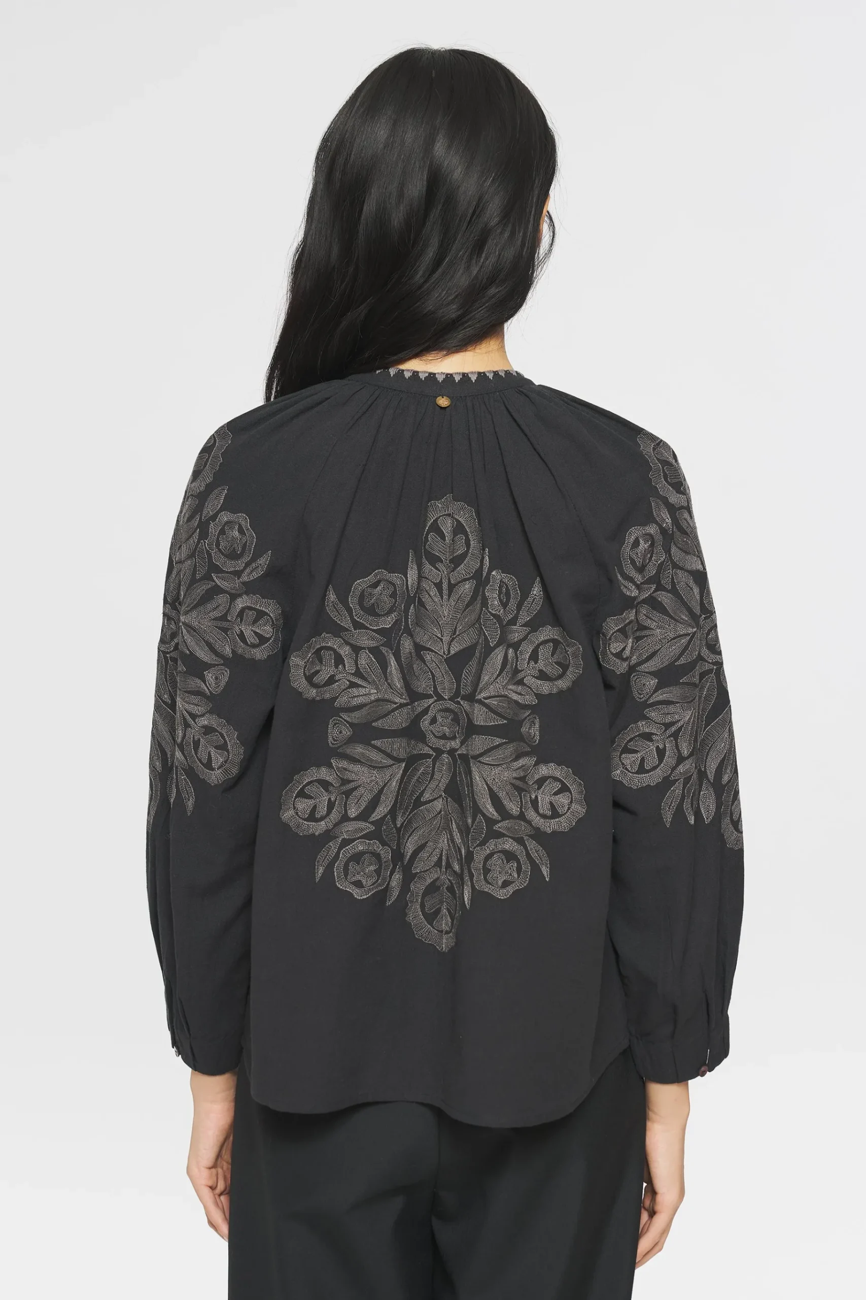 ANTIK BATIK Eglantine Embroidered blouse Black Cheap