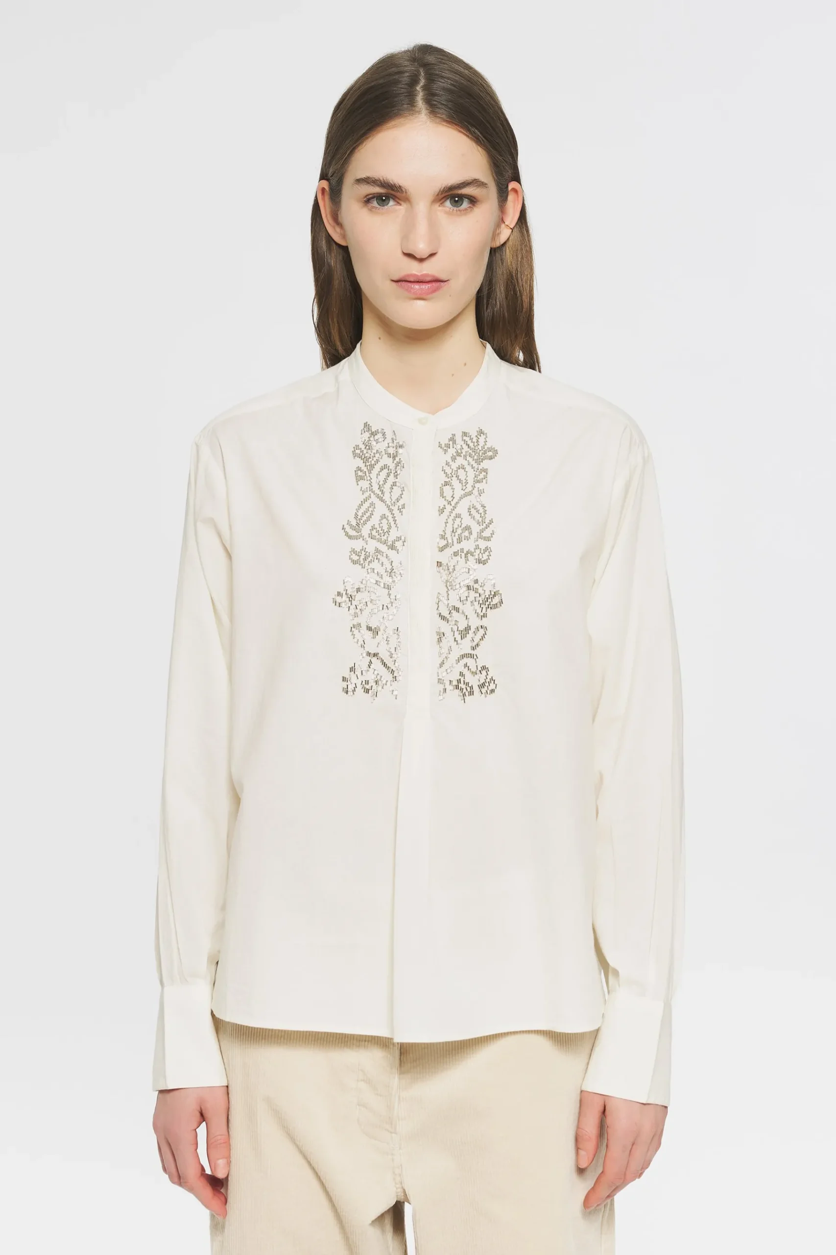 ANTIK BATIK Emilie Embroidered blouse Cream Sale
