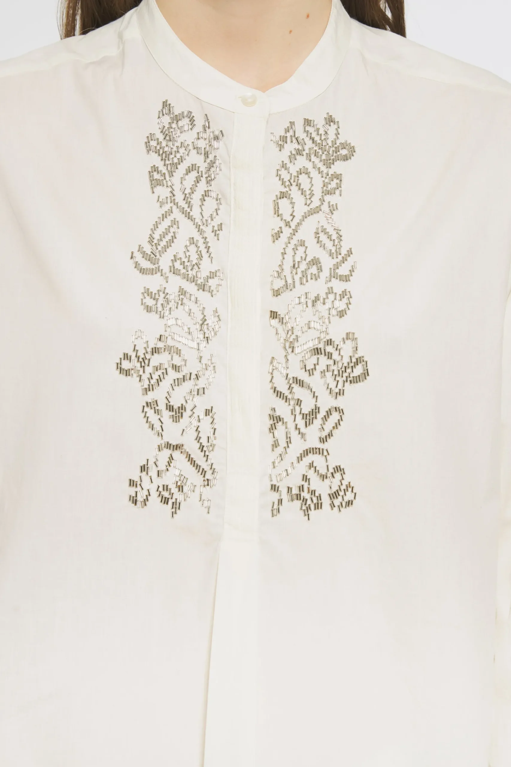 ANTIK BATIK Emilie Embroidered blouse Cream Sale