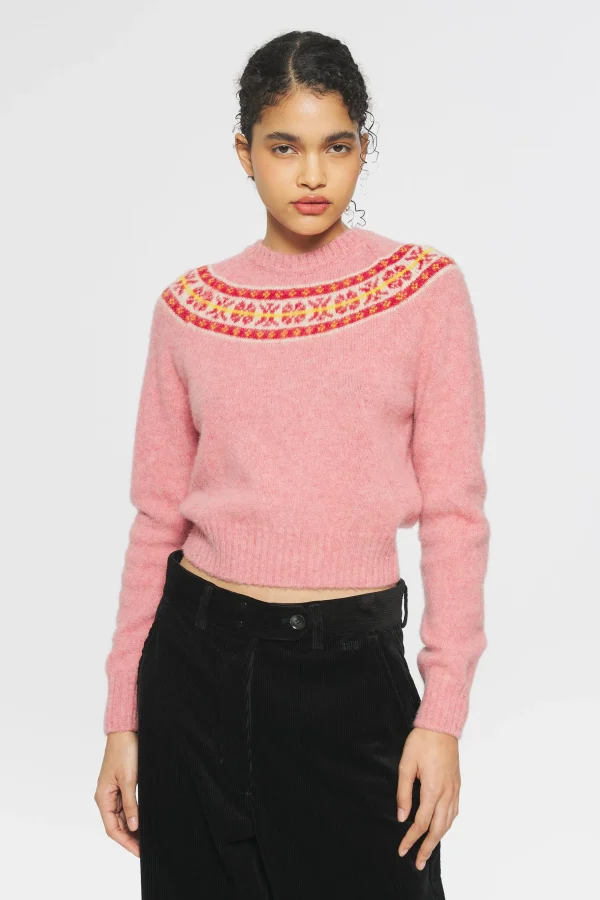 ANTIK BATIK Ewan Shetland jumper Pink Sale