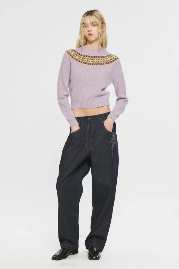 ANTIK BATIK Ewan Shetland jumper Purple Best Sale