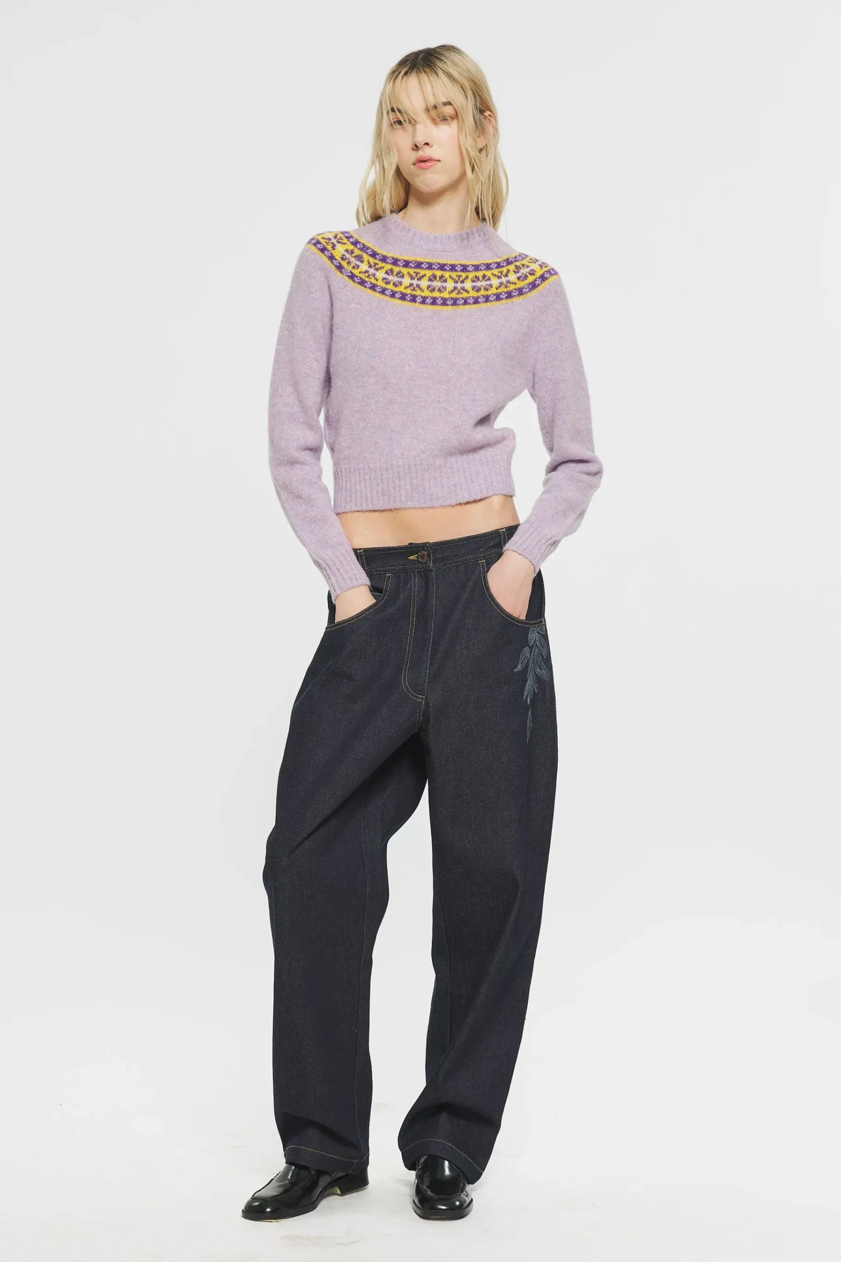 ANTIK BATIK Ewan Shetland jumper Purple Best Sale