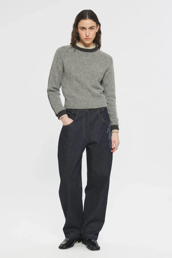 ANTIK BATIK Fergus Shetland jumper Grey Discount