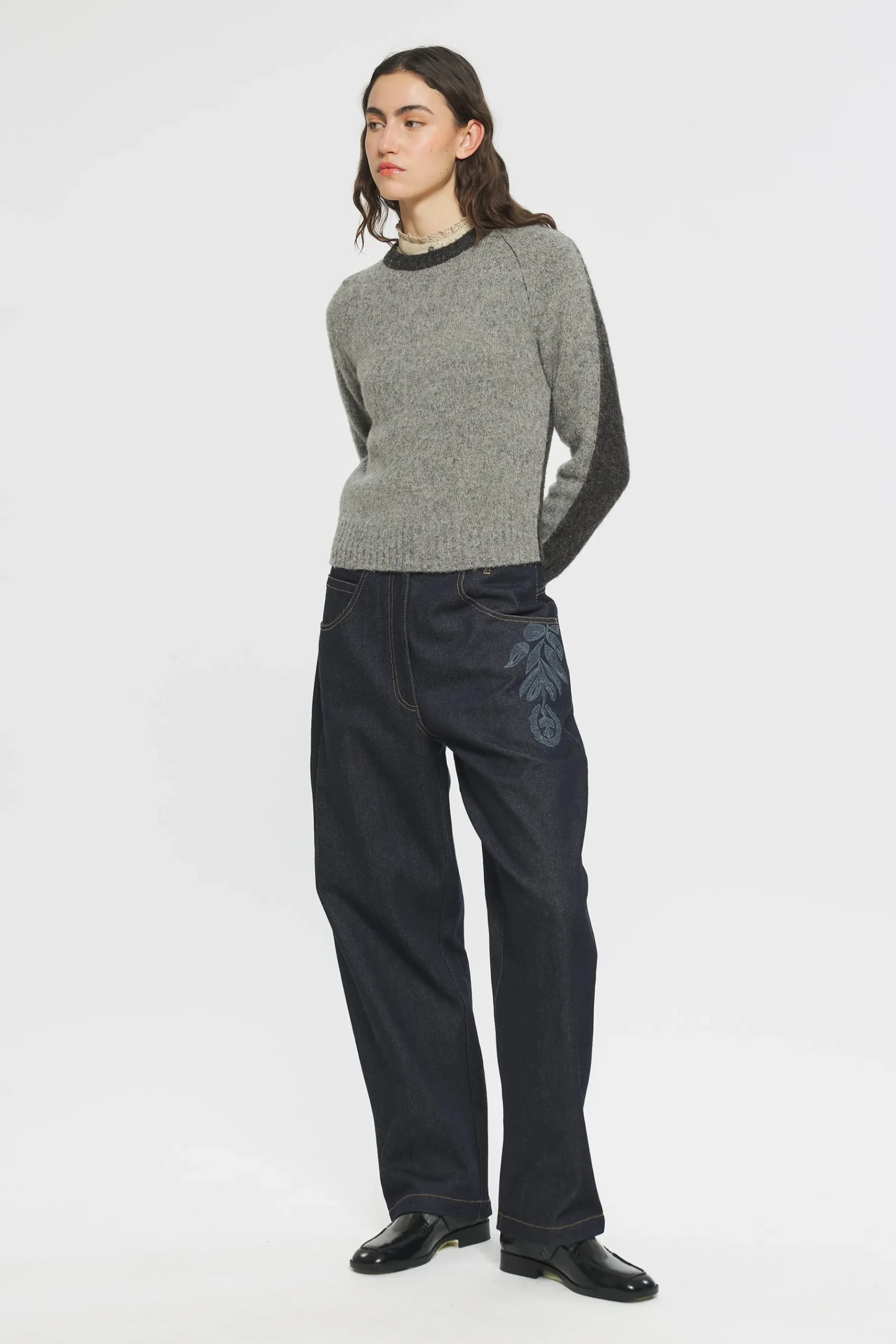 ANTIK BATIK Fergus Shetland jumper Grey Discount