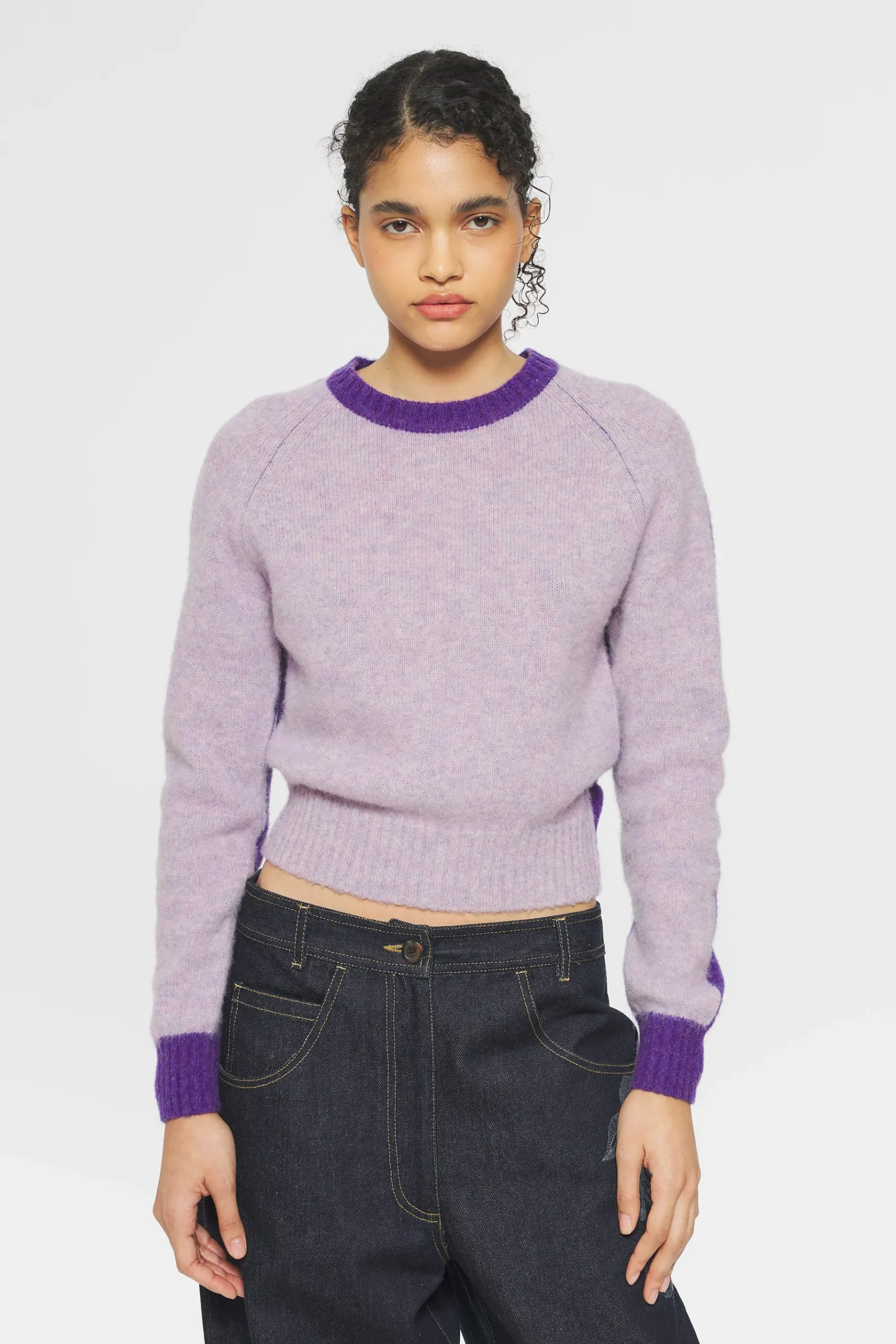 ANTIK BATIK Fergus Shetland jumper Purple New