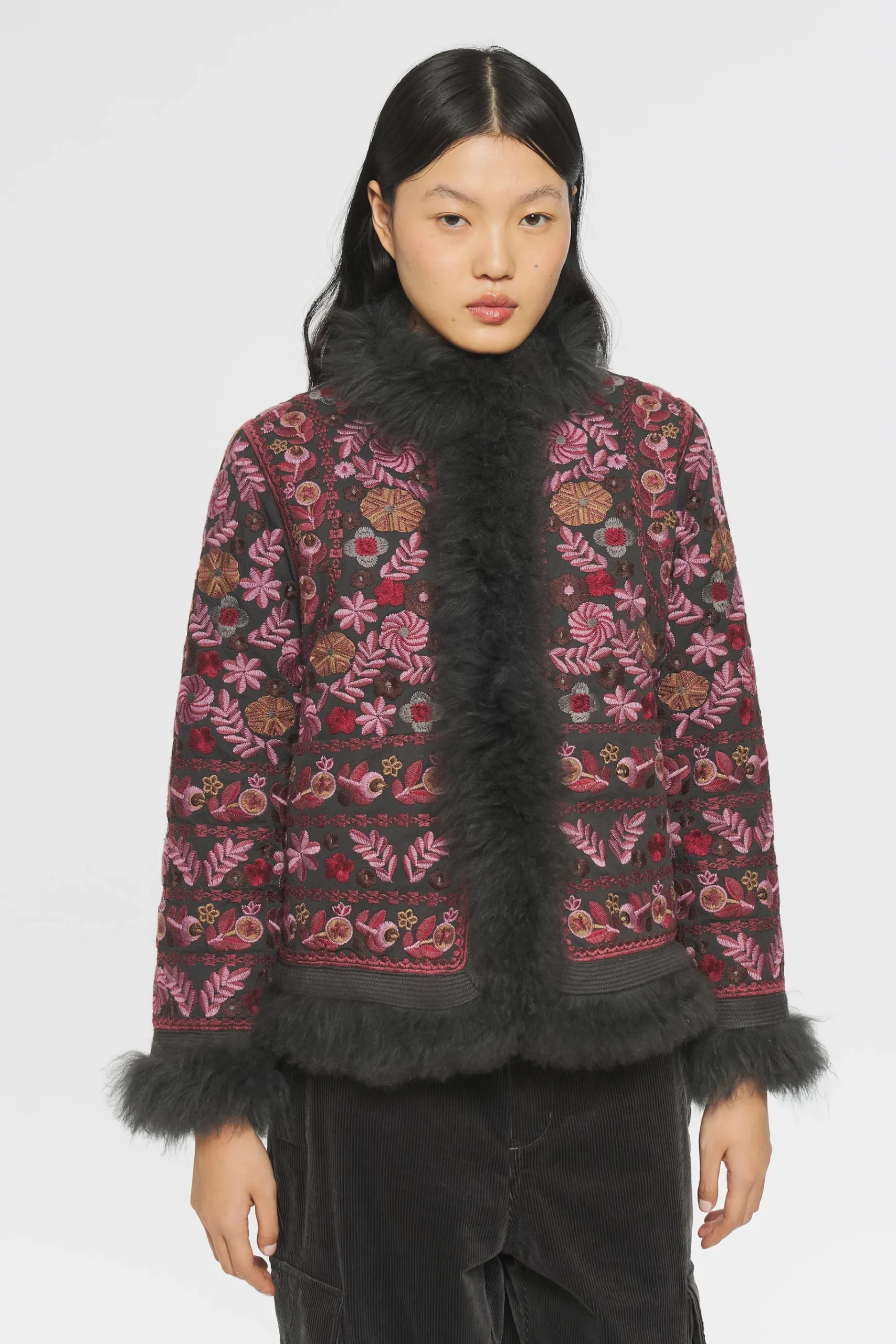 ANTIK BATIK Huguet Embroidered jacket Grey Online