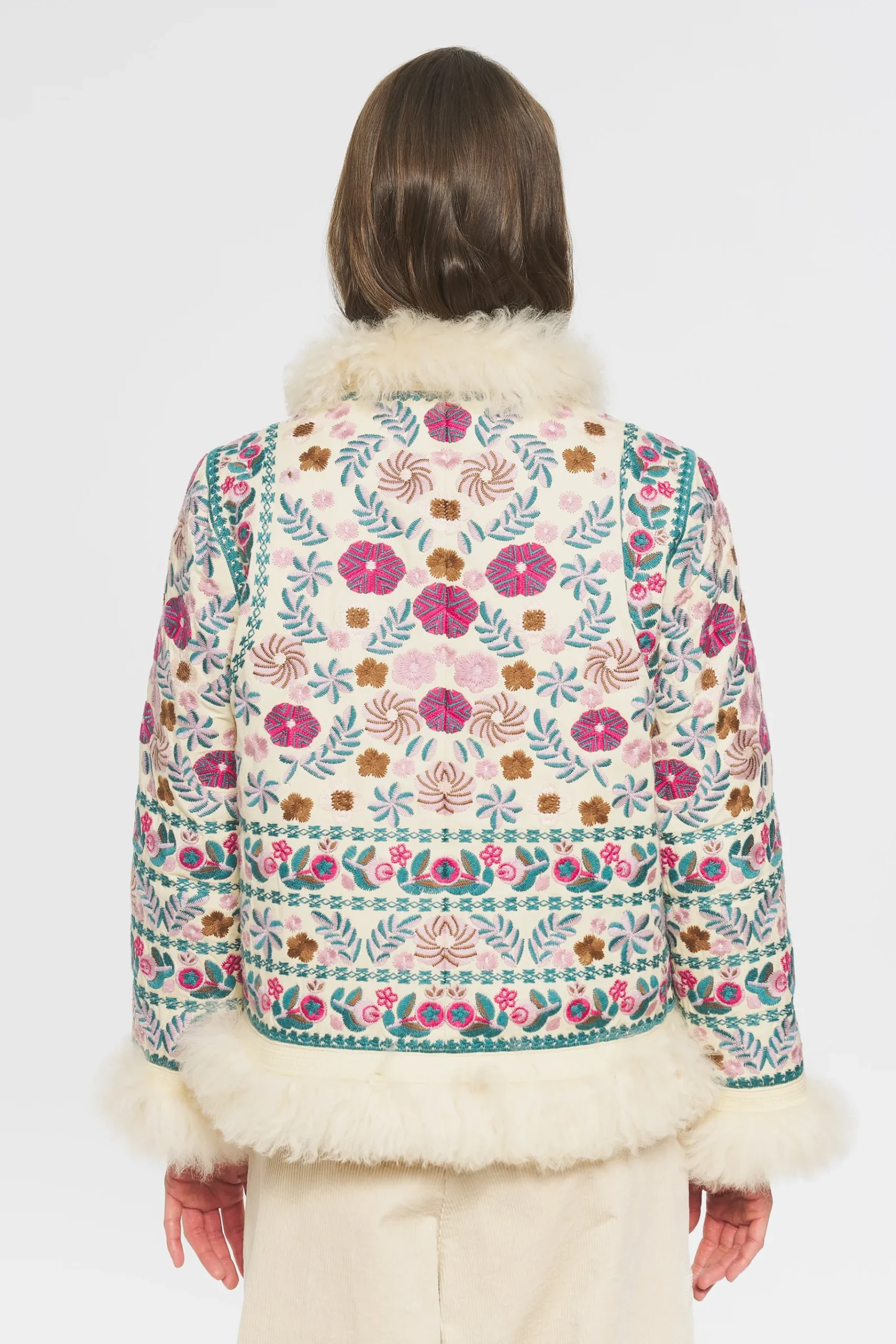 ANTIK BATIK Huguet Embroidered jacket Cream Cheap