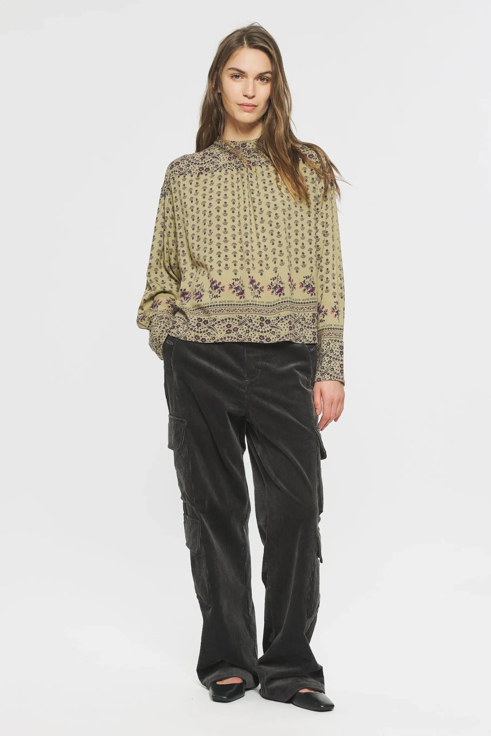 ANTIK BATIK Irina Print blouse Green Online