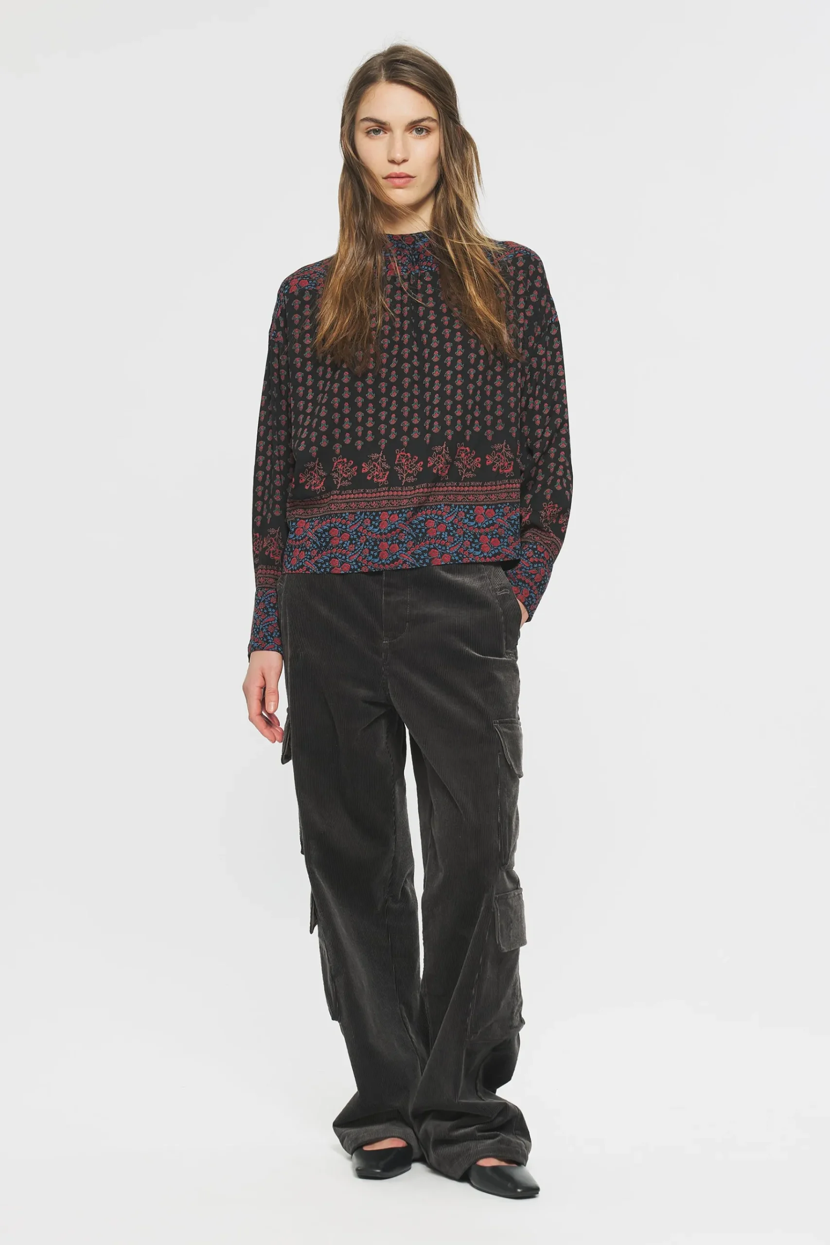 ANTIK BATIK Irina Print blouse Black Store