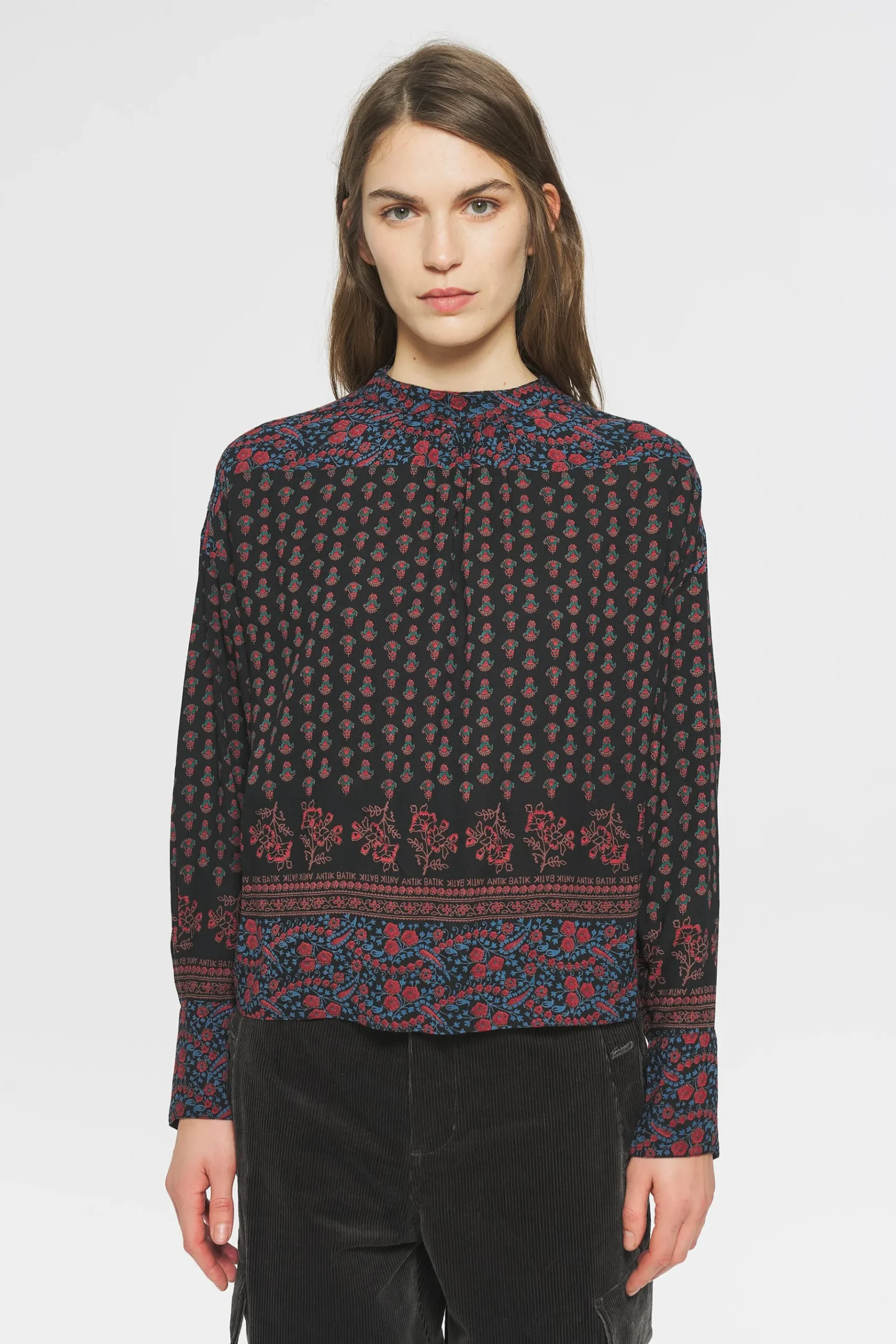 ANTIK BATIK Irina Print blouse Black Store