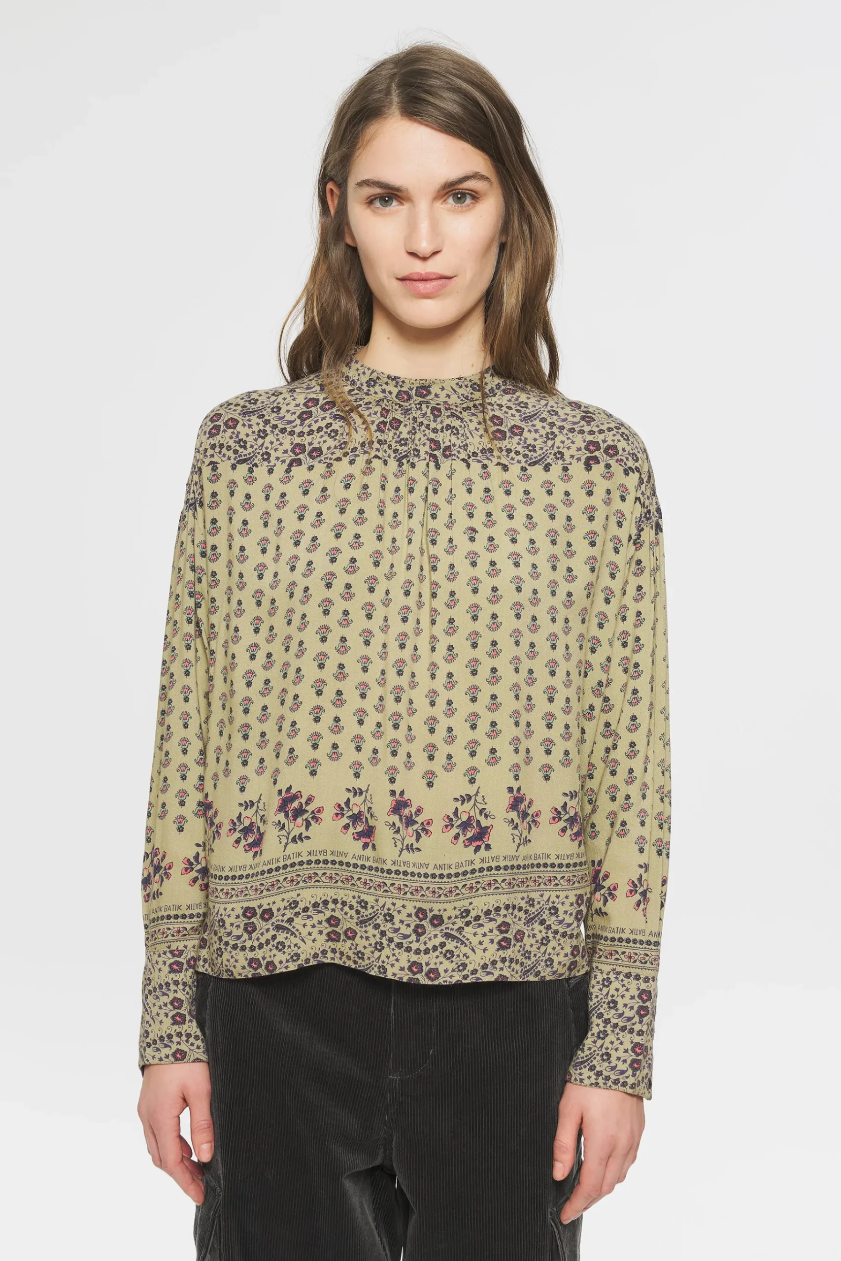 ANTIK BATIK Irina Print blouse Green Online