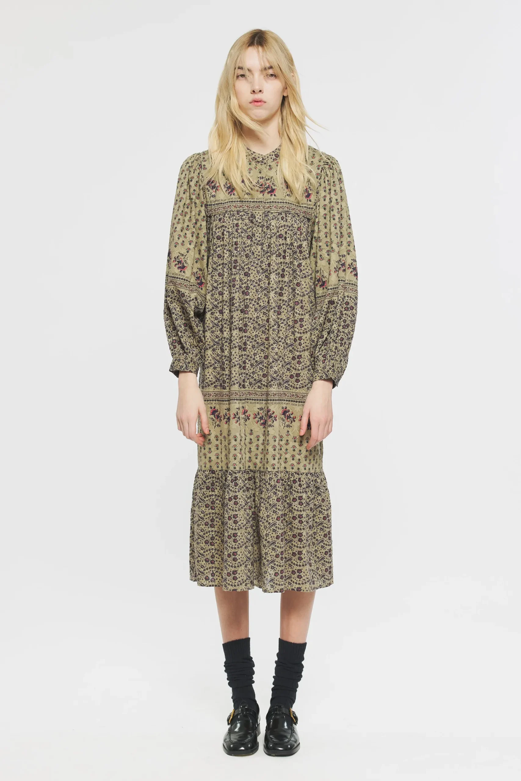 ANTIK BATIK Irina Print maxi dress Green Hot