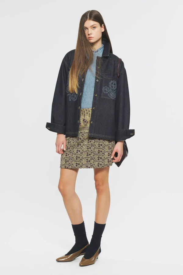 ANTIK BATIK Irina Print skirt Green Best Sale