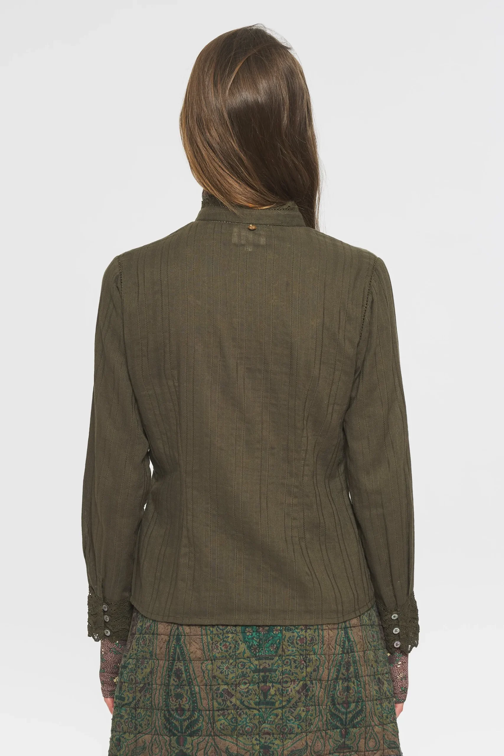 ANTIK BATIK Kiss Embroidered blouse Green Store