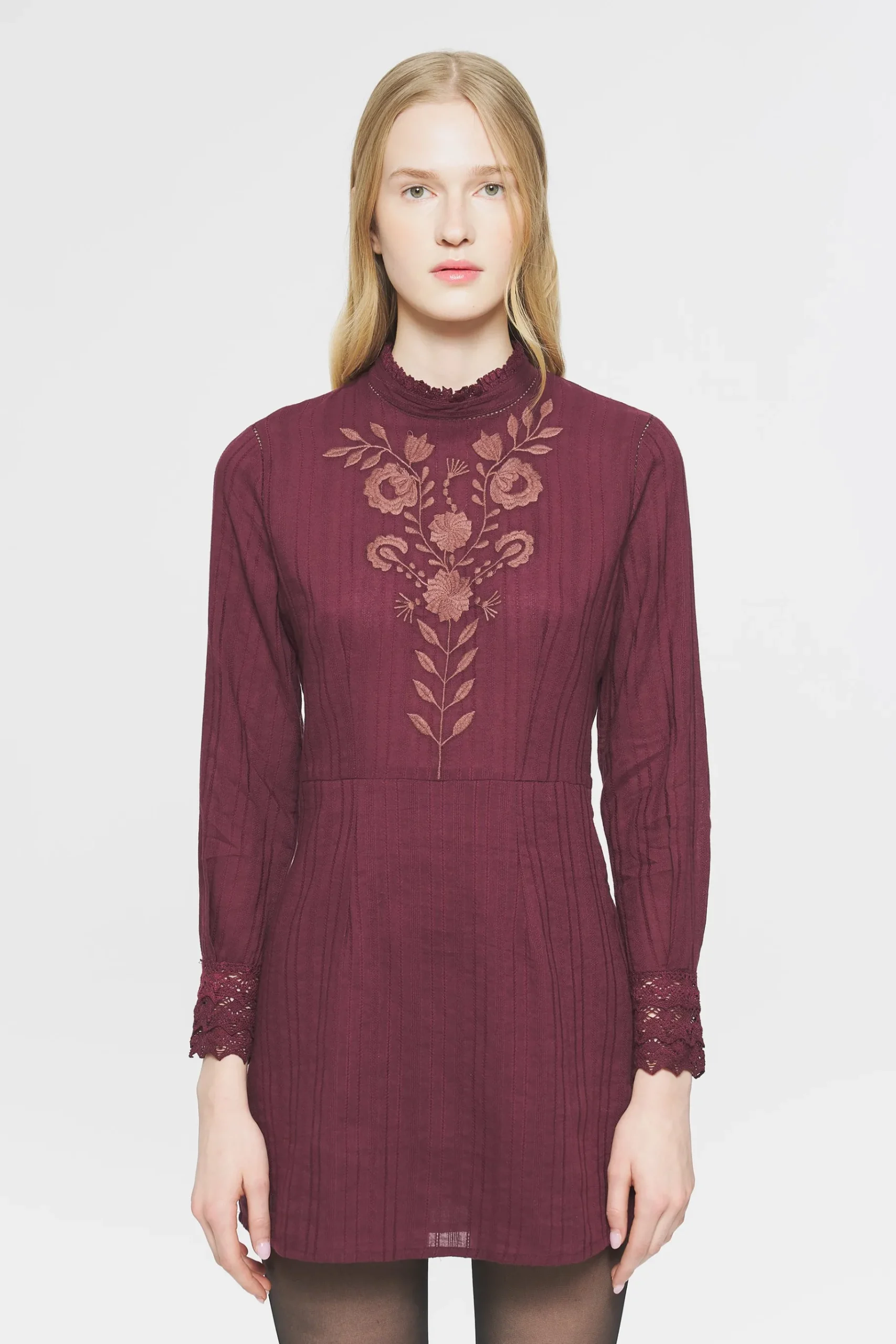 ANTIK BATIK Kiss Embroide mini dress Red Cheap