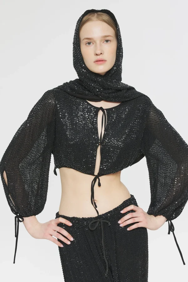 ANTIK BATIK Lune Sequin crop top Best