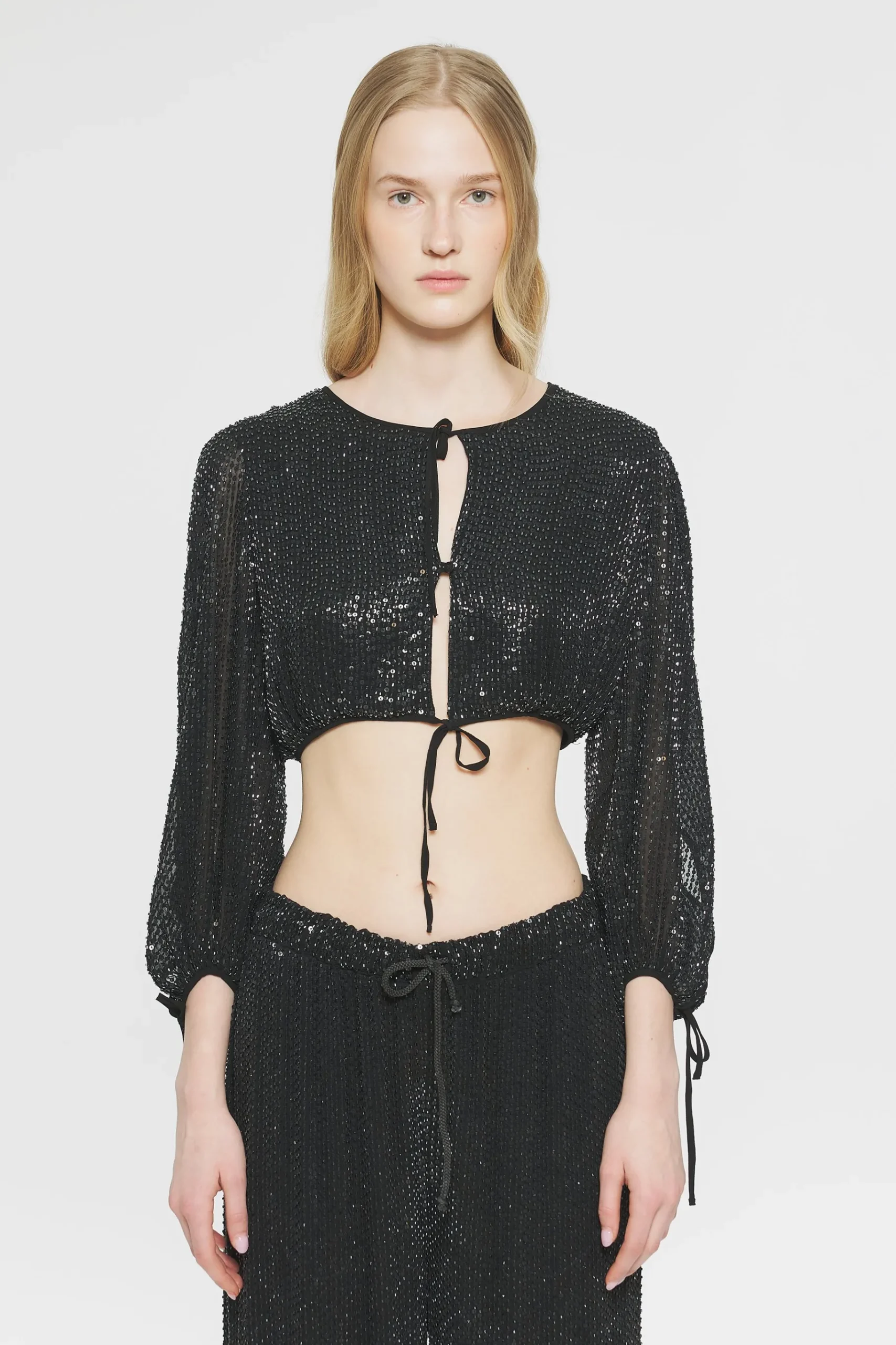 ANTIK BATIK Lune Sequin crop top Best