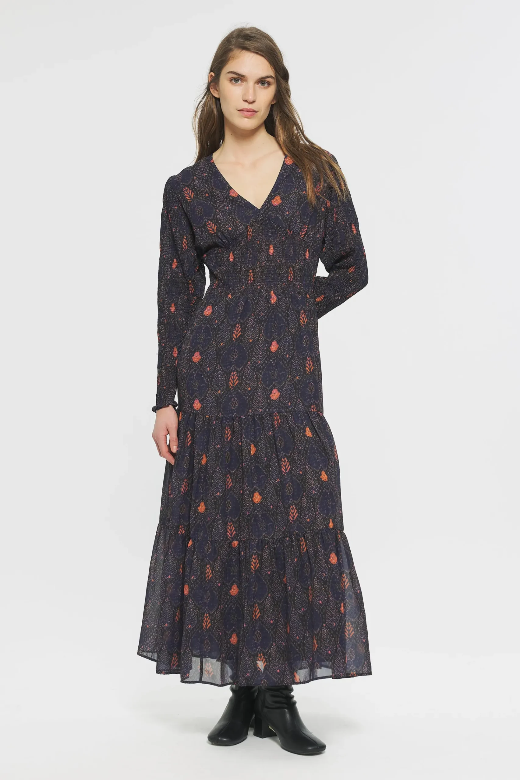 ANTIK BATIK Mani Print maxi dress Blue Outlet