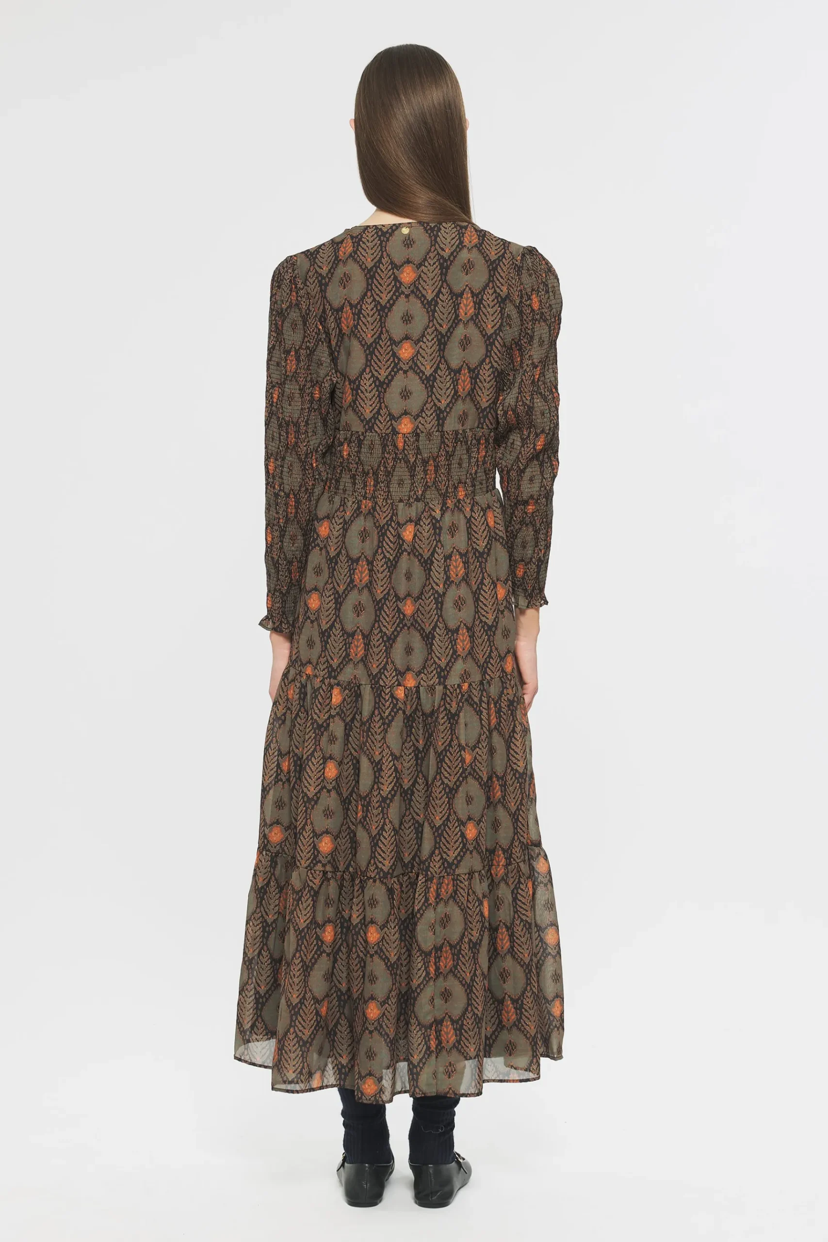ANTIK BATIK Mani Print maxi dress Green Flash Sale