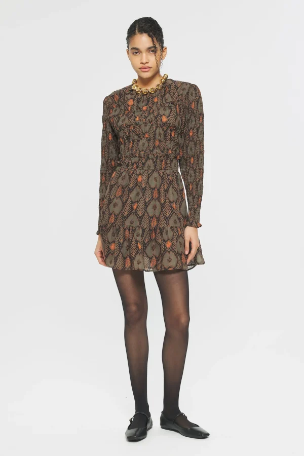 ANTIK BATIK Mani Print mini dress Green Online