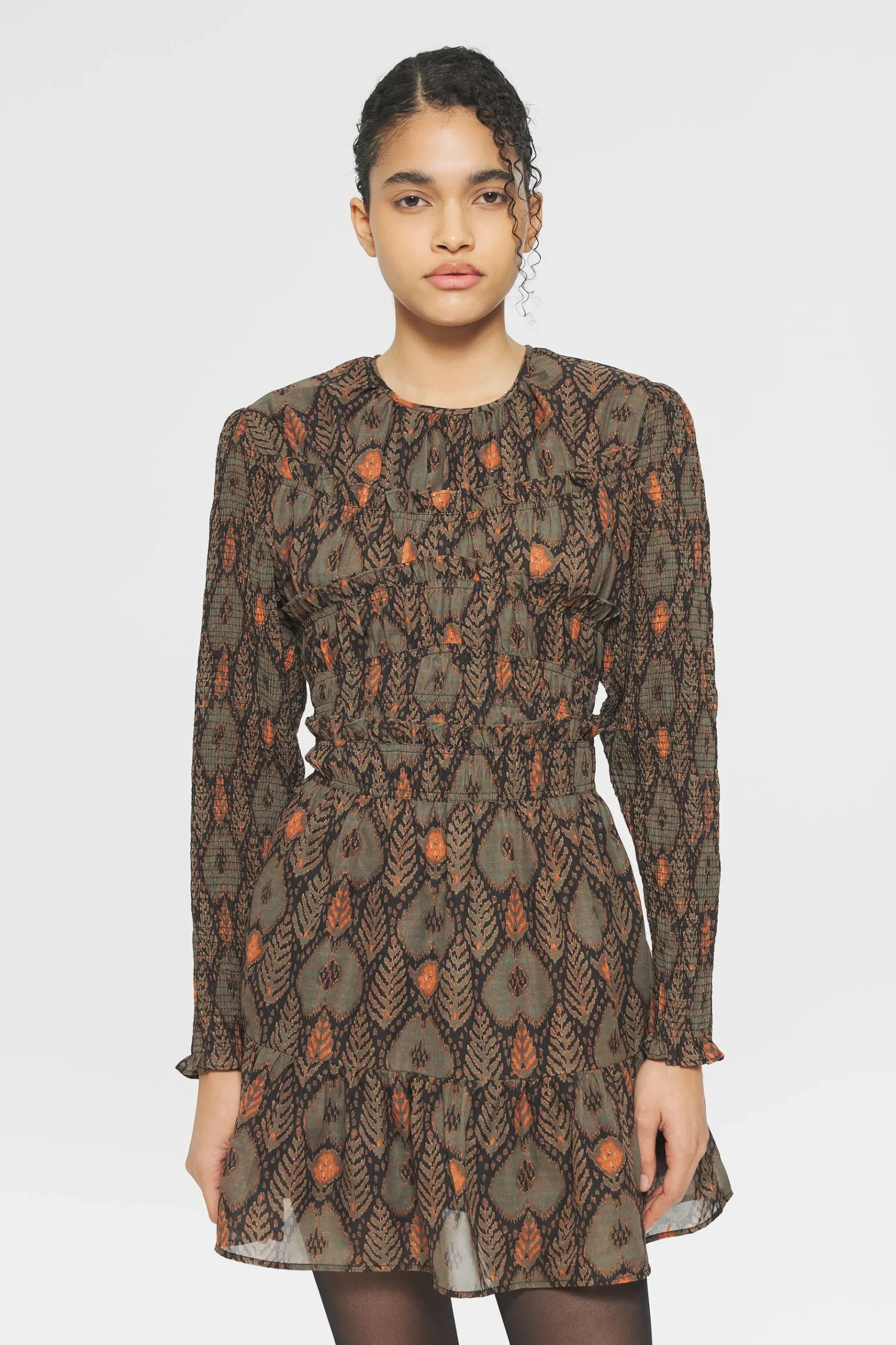 ANTIK BATIK Mani Print mini dress Green Online