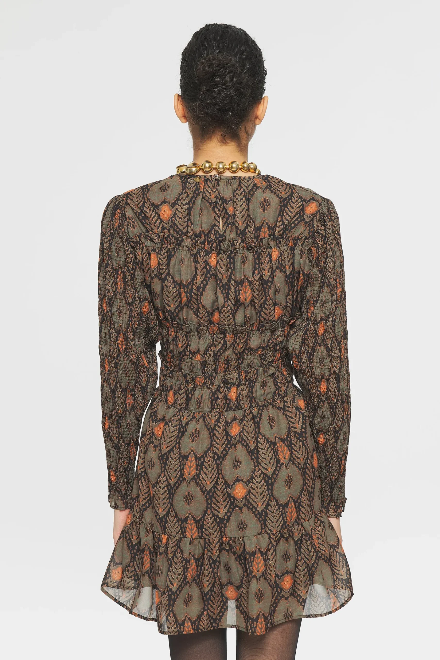 ANTIK BATIK Mani Print mini dress Green Online