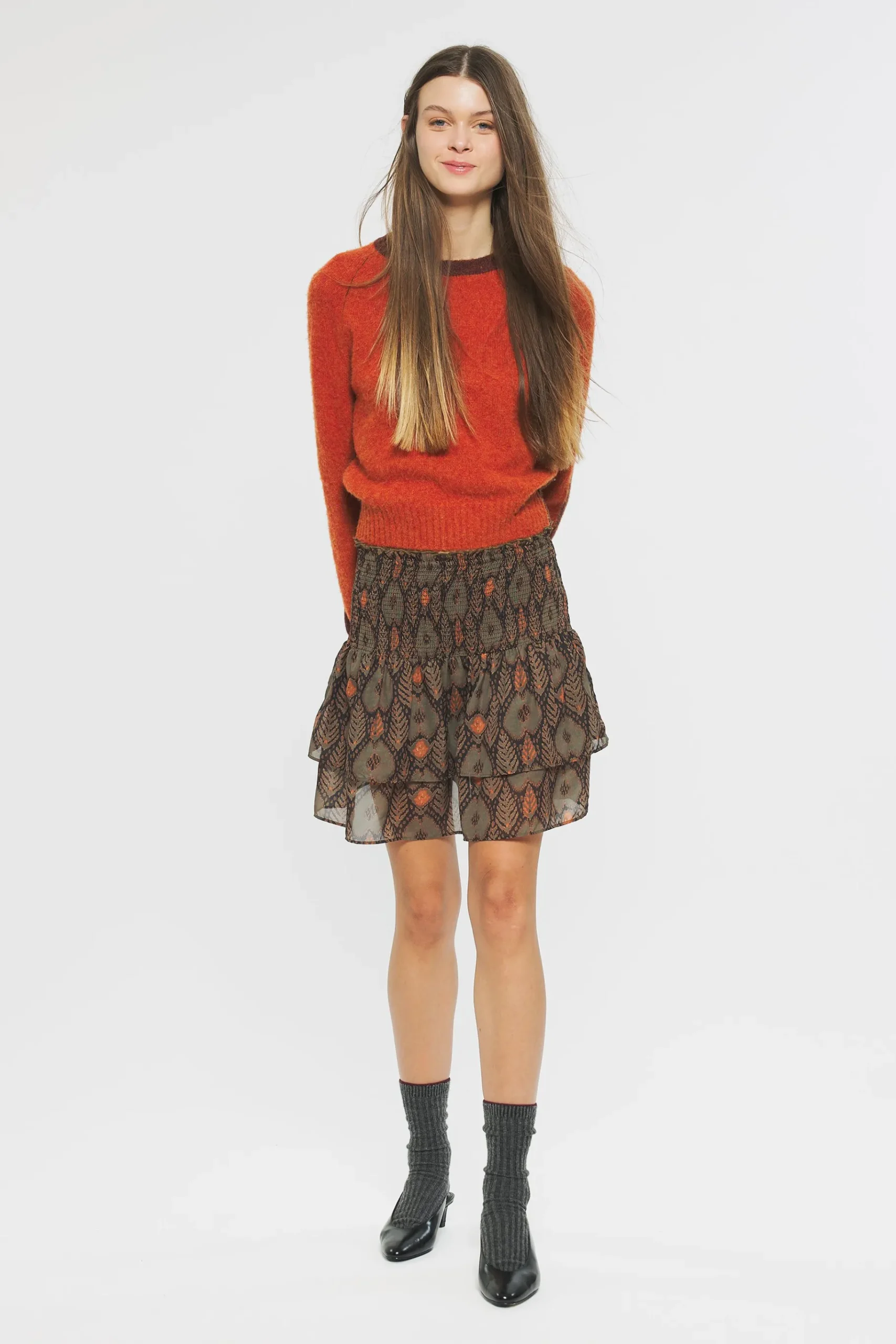 ANTIK BATIK Mani Print skirt Green Store