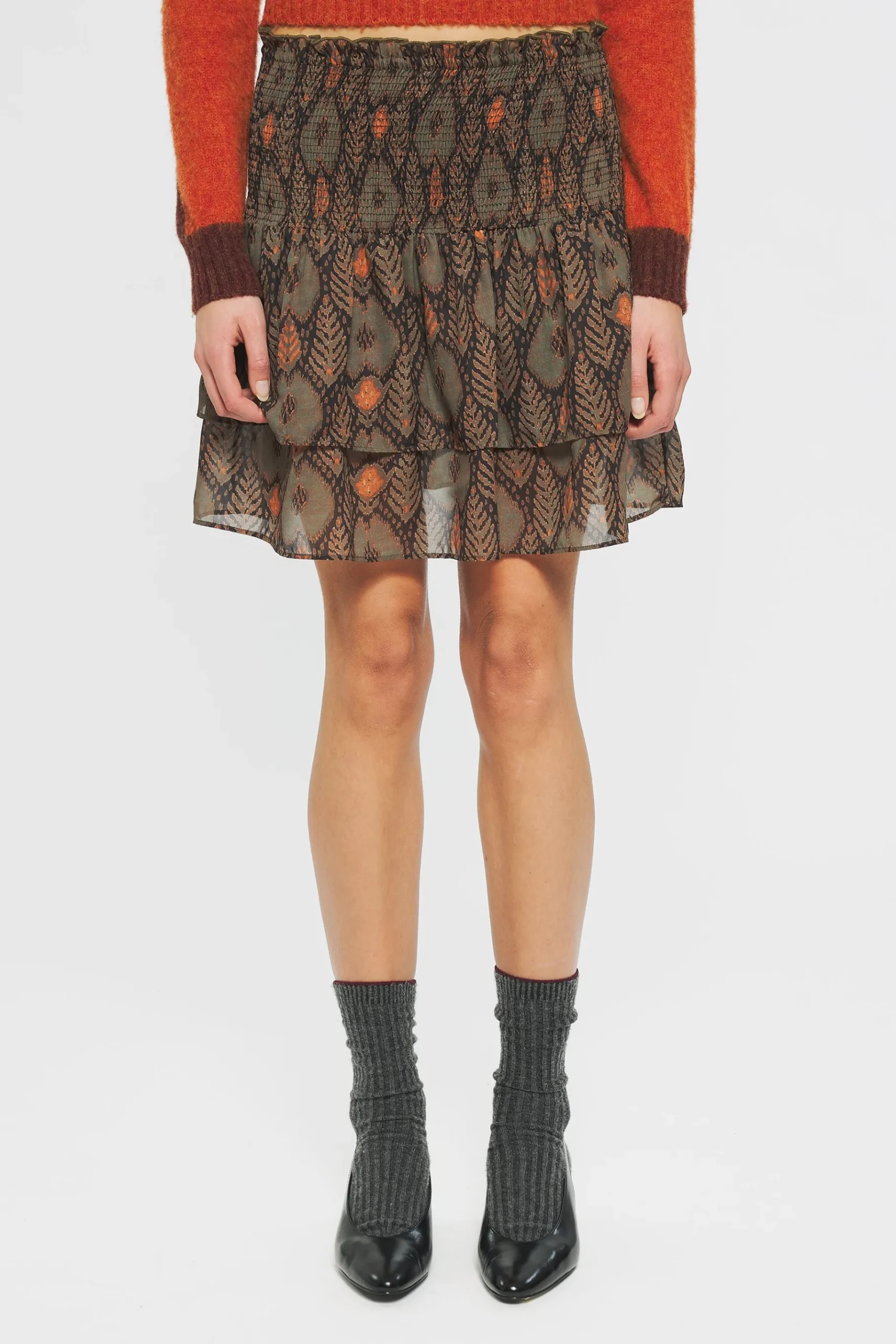 ANTIK BATIK Mani Print skirt Green Store