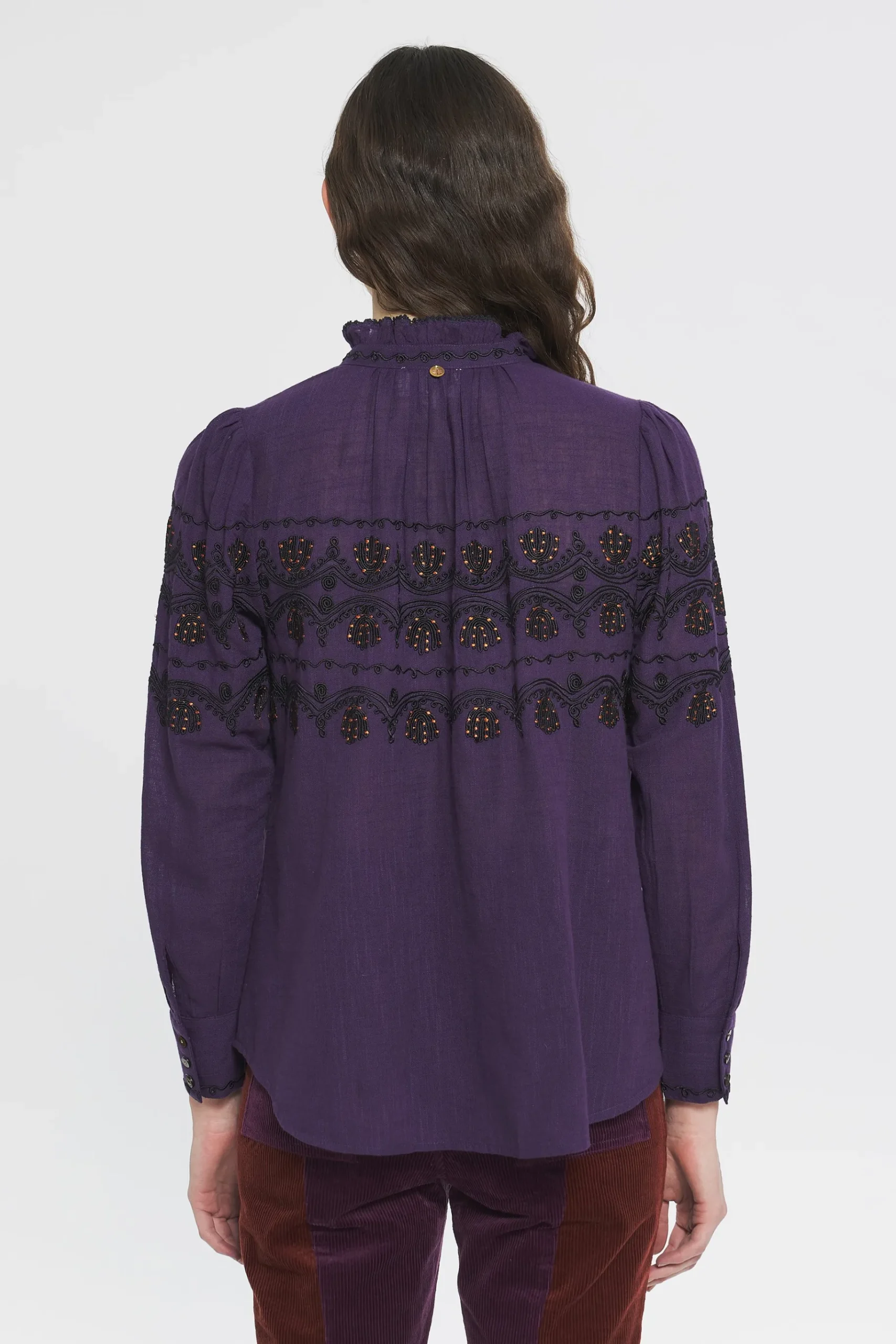 ANTIK BATIK Nelly Embroidered blouse Purple Store