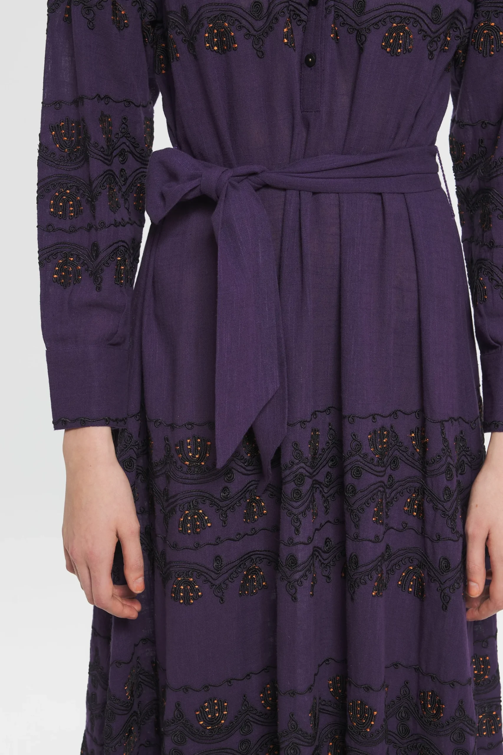 ANTIK BATIK Nelly Embroidered maxi dress Purple Cheap