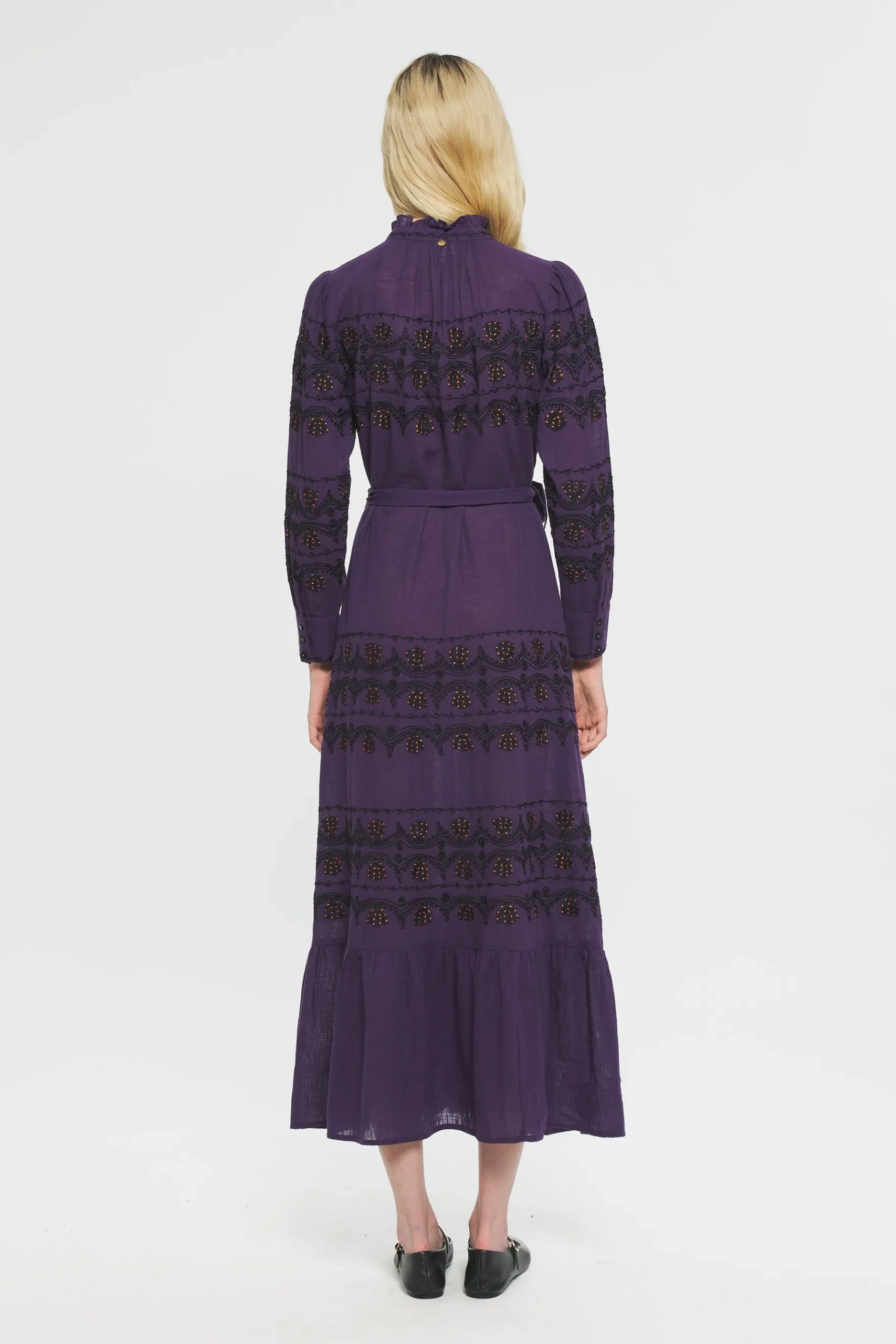 ANTIK BATIK Nelly Embroidered maxi dress Purple Cheap