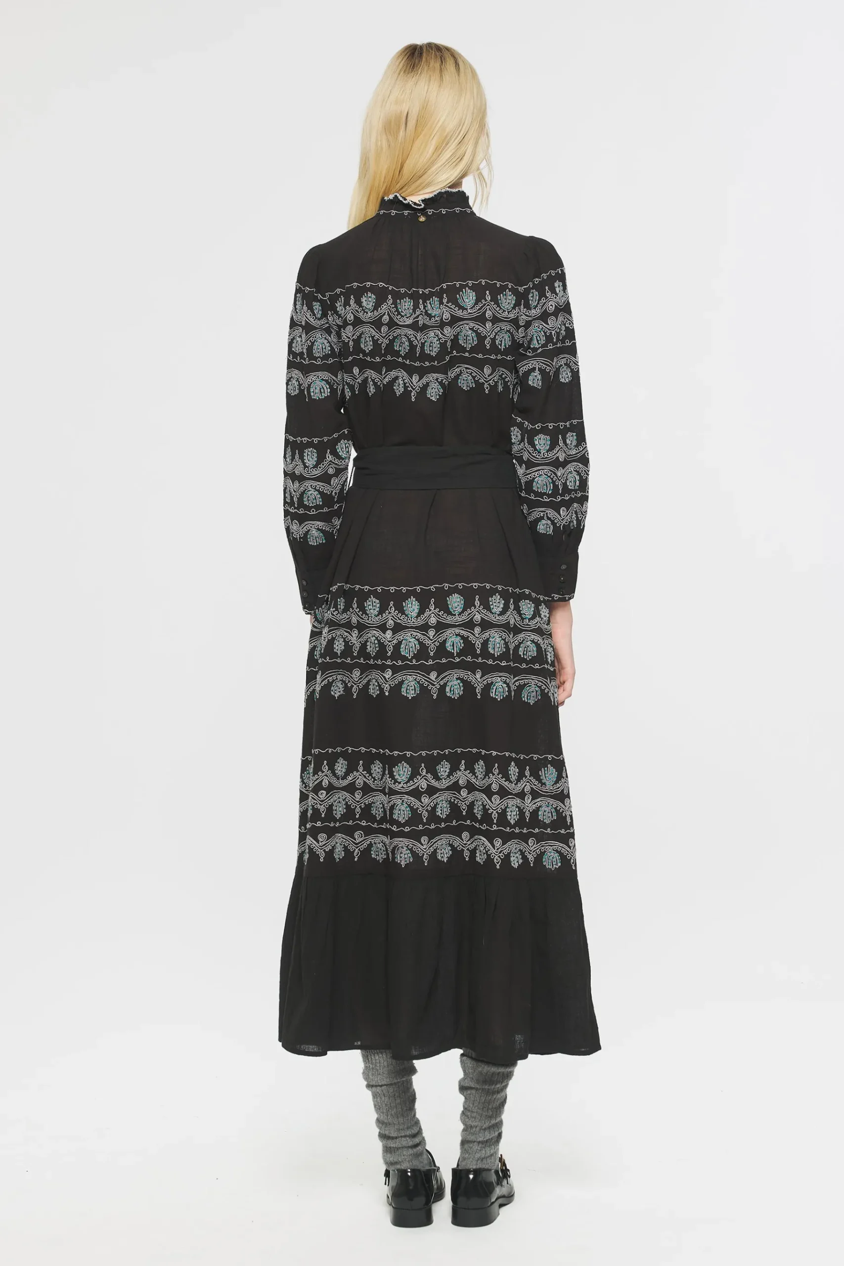 ANTIK BATIK Nelly Embroidered maxi dress Black Cheap