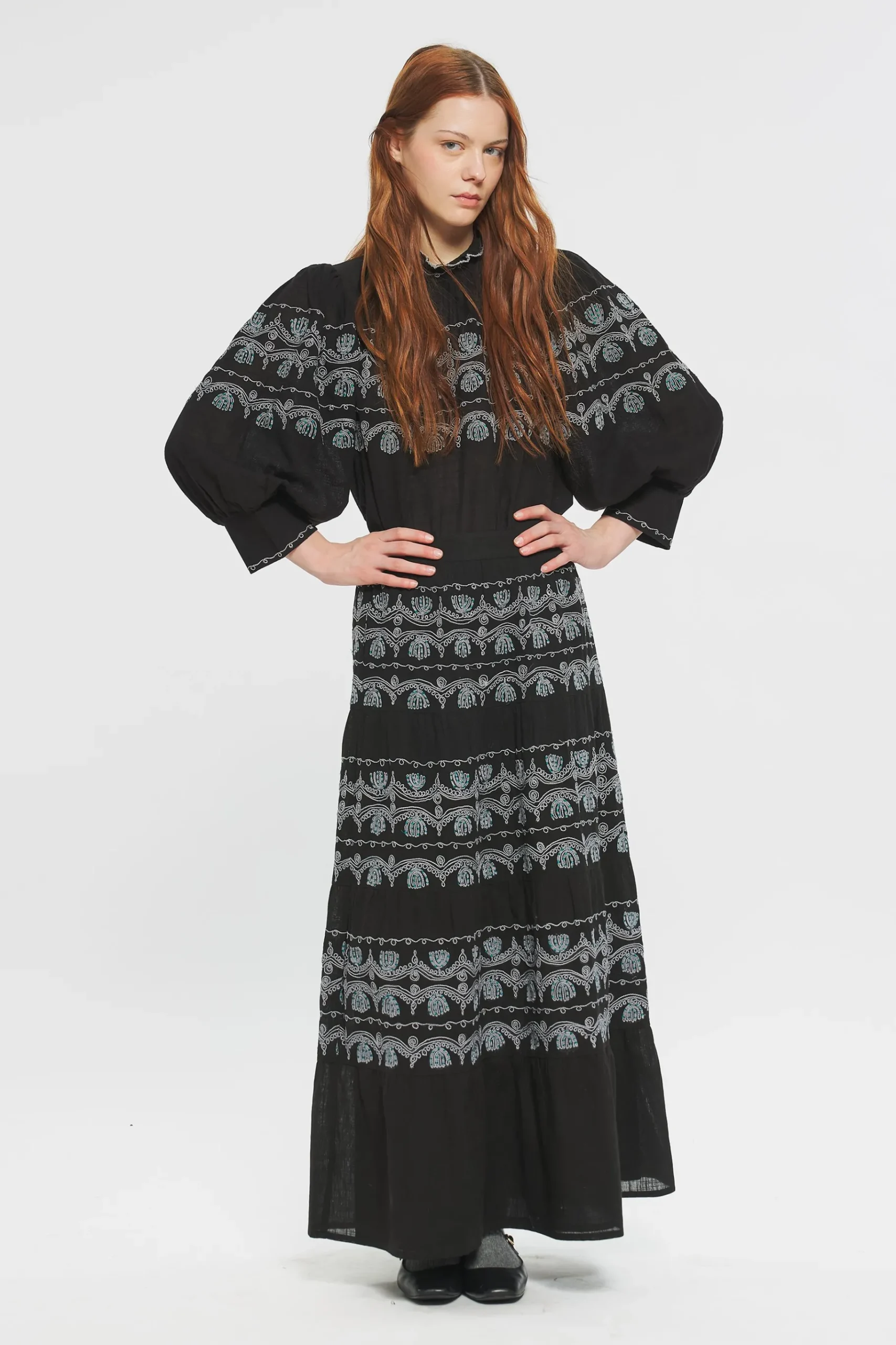 ANTIK BATIK Nelly Embroidered skirt Black Clearance