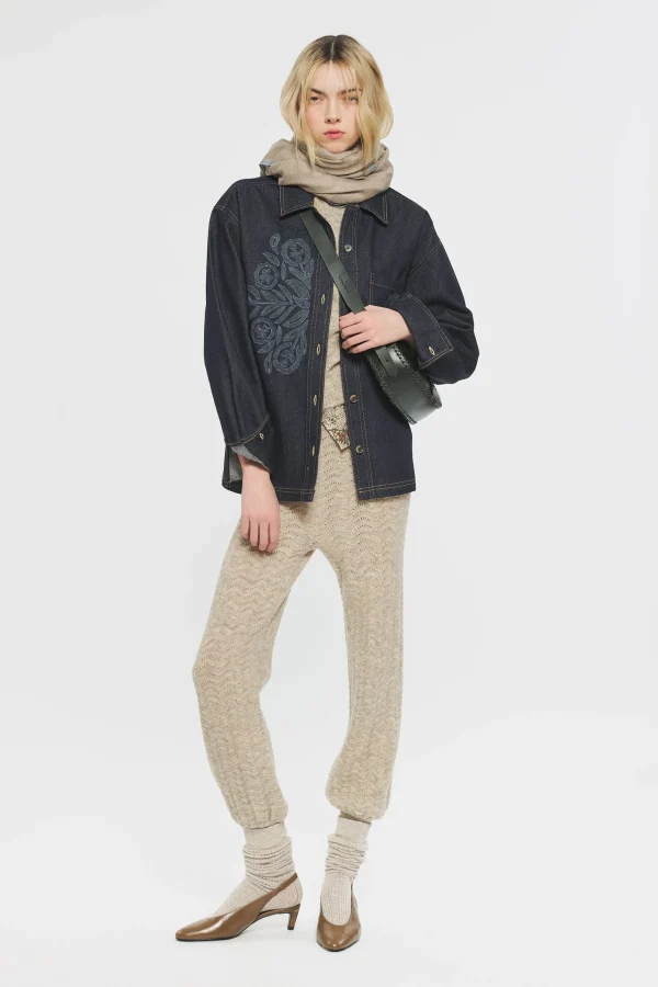 ANTIK BATIK Nina Trousers Cream Clearance