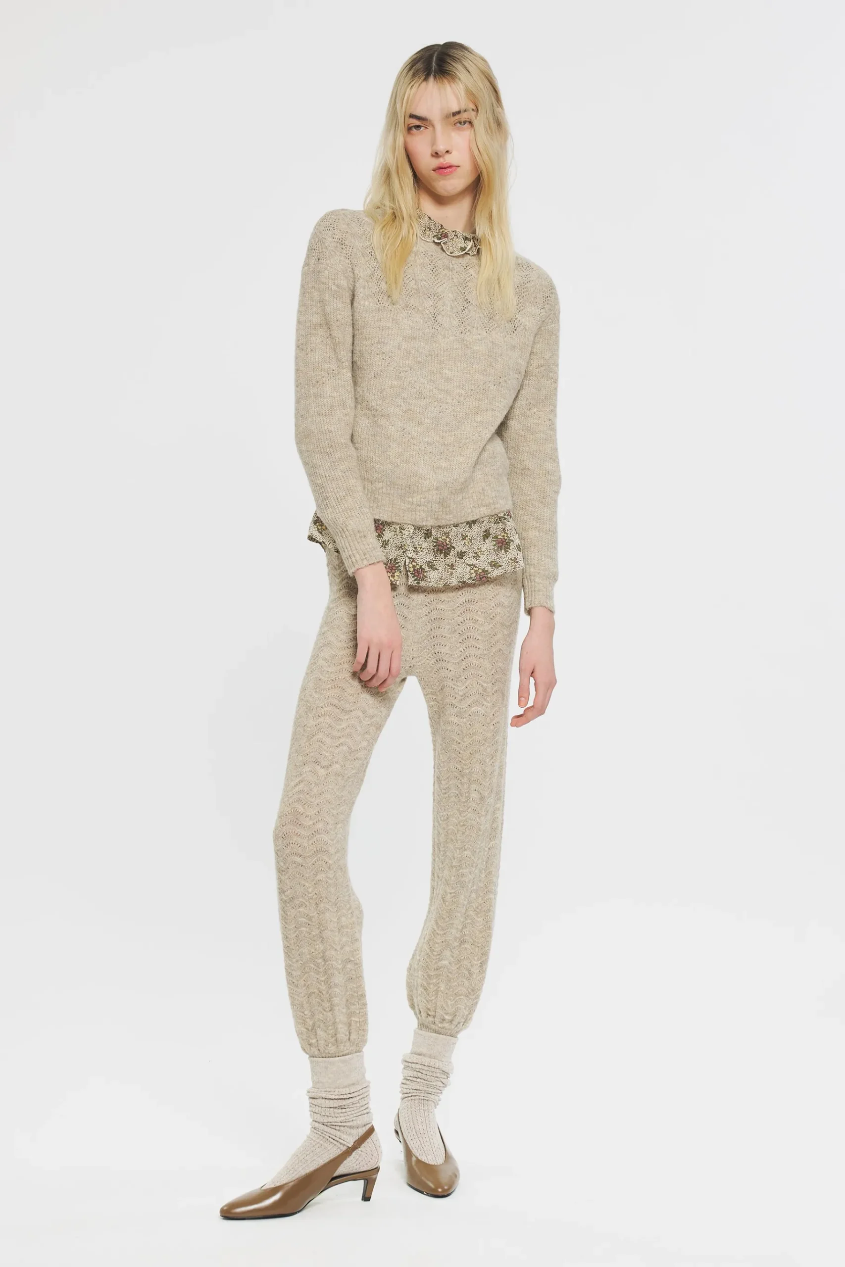 ANTIK BATIK Nina Trousers Cream Clearance