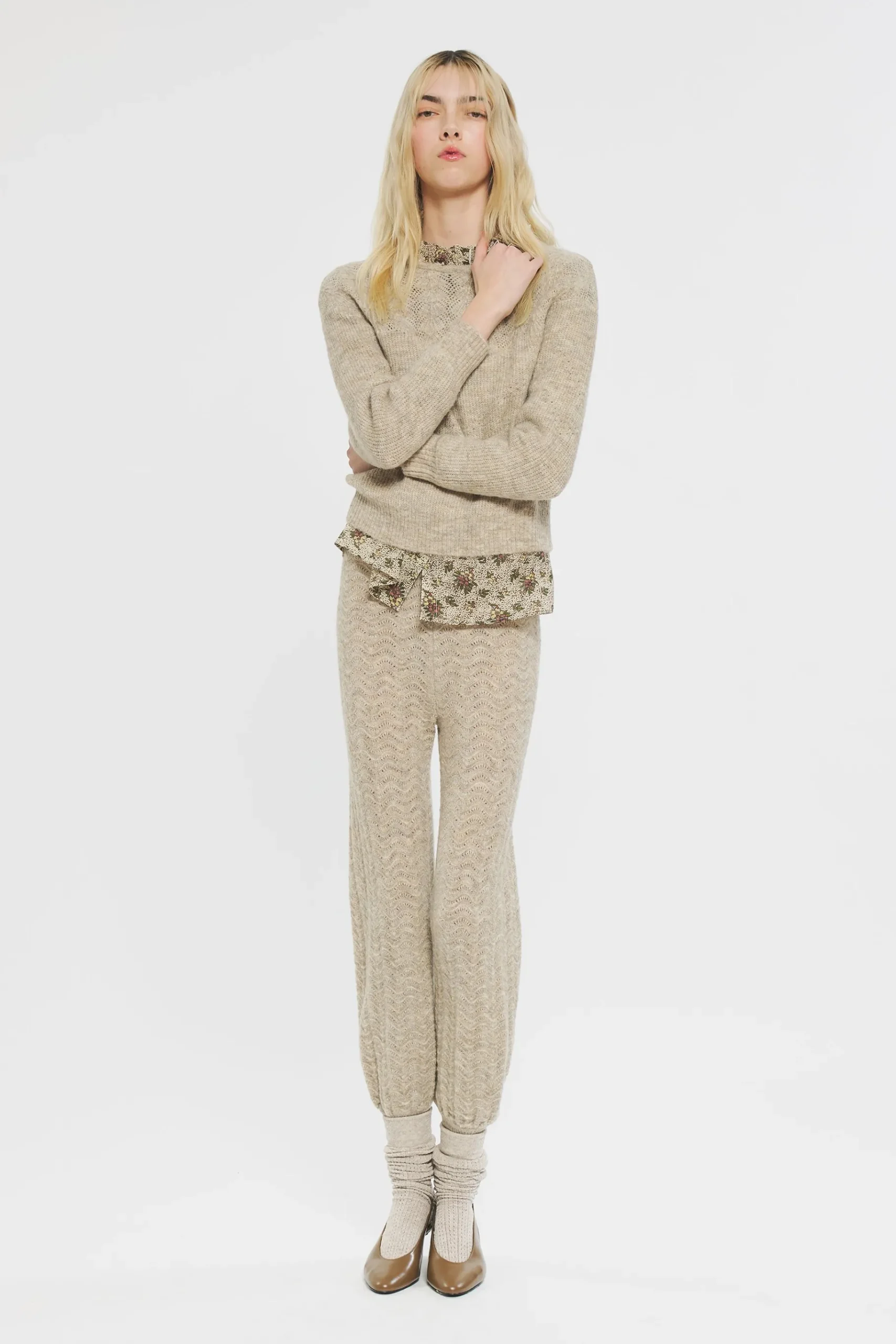ANTIK BATIK Nina Trousers Cream Clearance