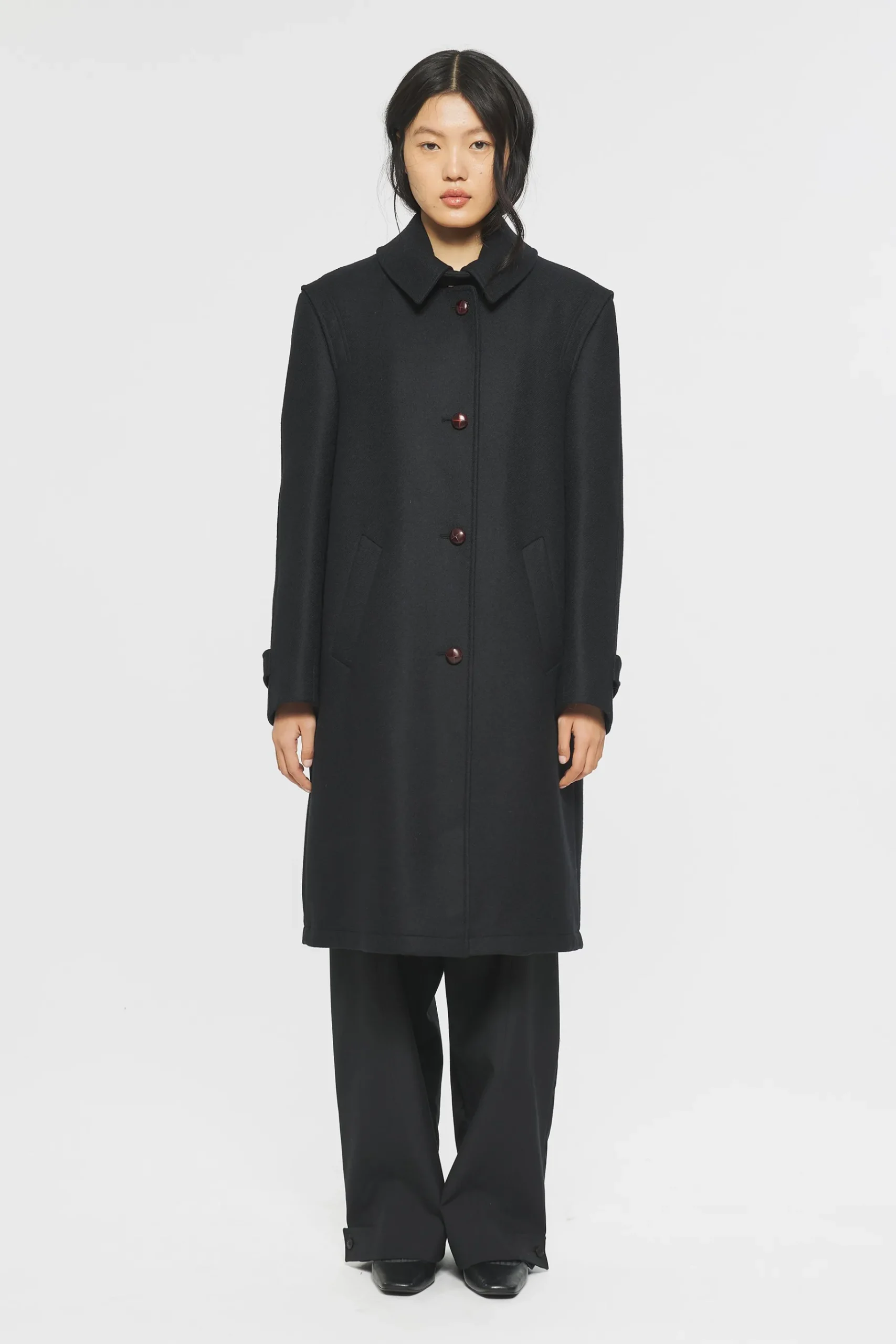 ANTIK BATIK Oliver coat Black New