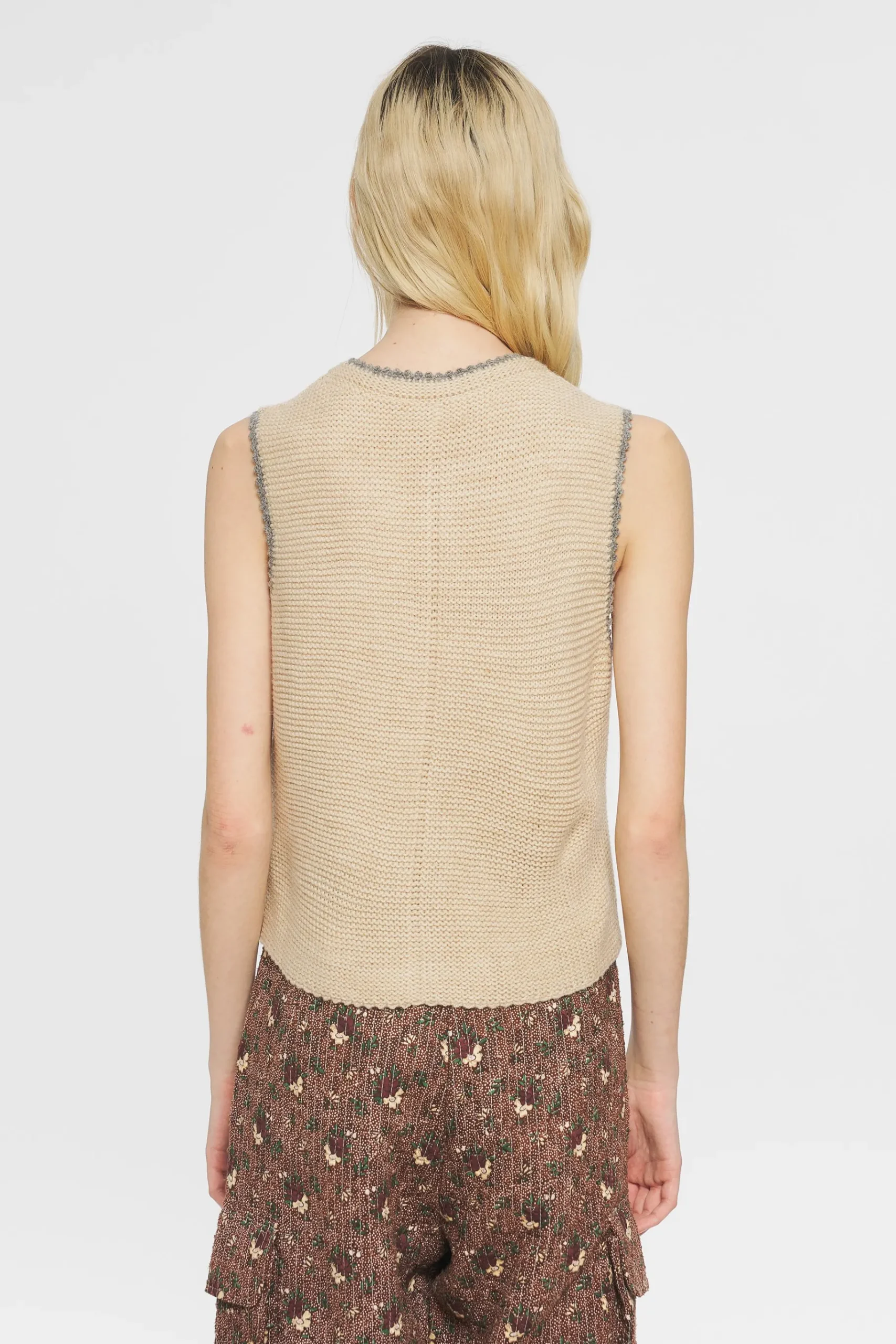 ANTIK BATIK Philipine Gilet Cream Clearance