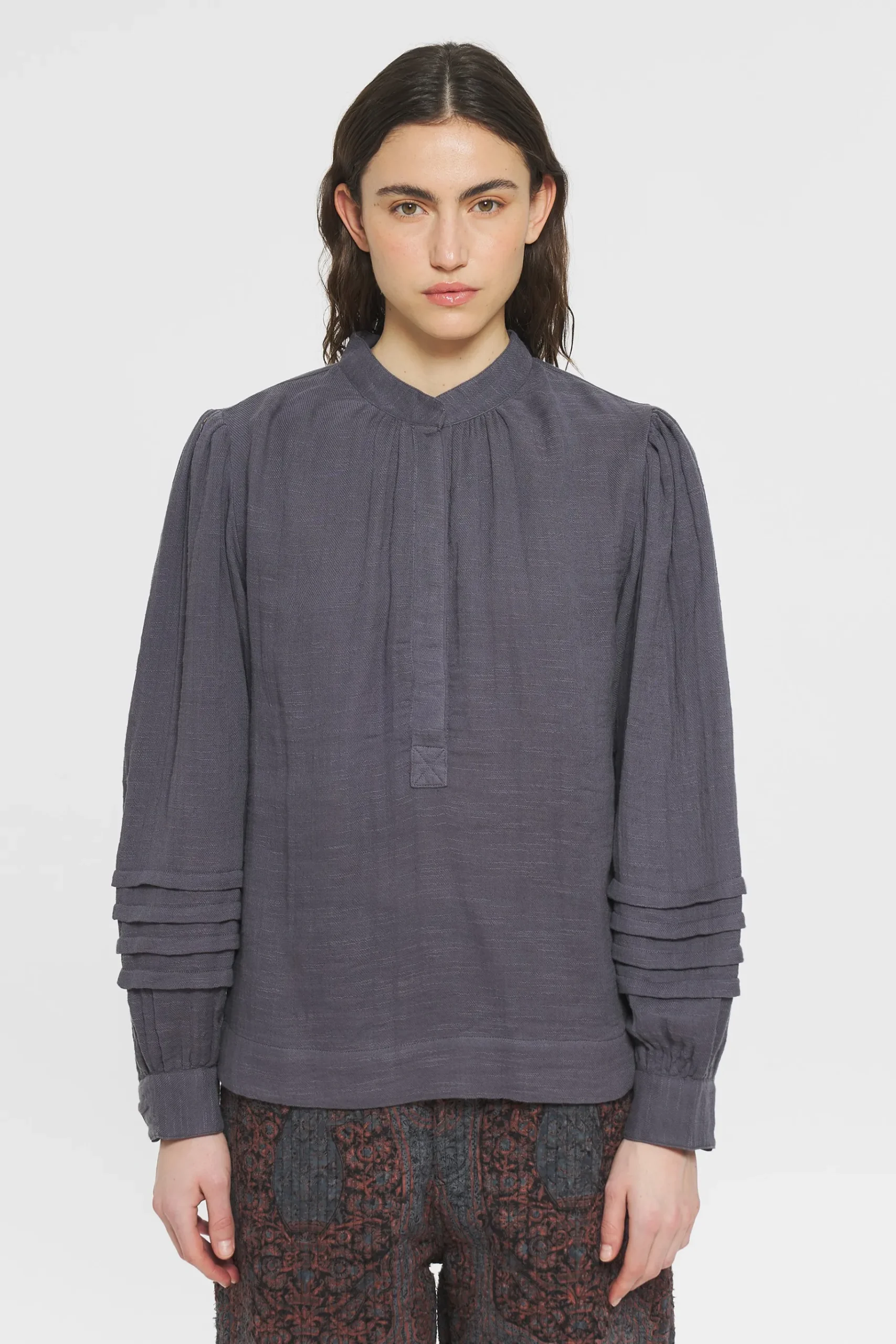 ANTIK BATIK Pipa Blouse Grey Outlet