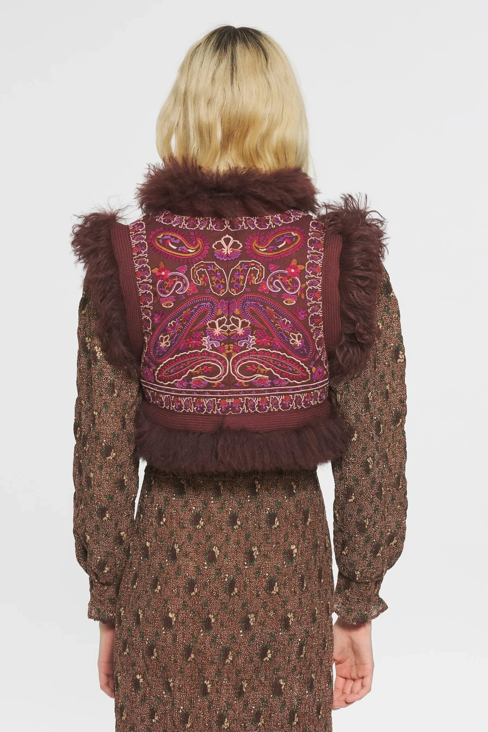 ANTIK BATIK Roza Embroide bolero Red New